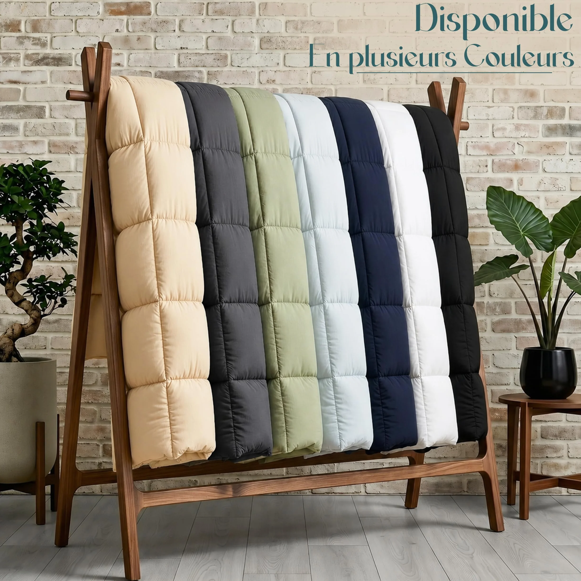 Utopia Bedding Couette Chaud 370 GSM 220x240 cm pour lit 2 Personne Blanc avec Onglets d'angle
