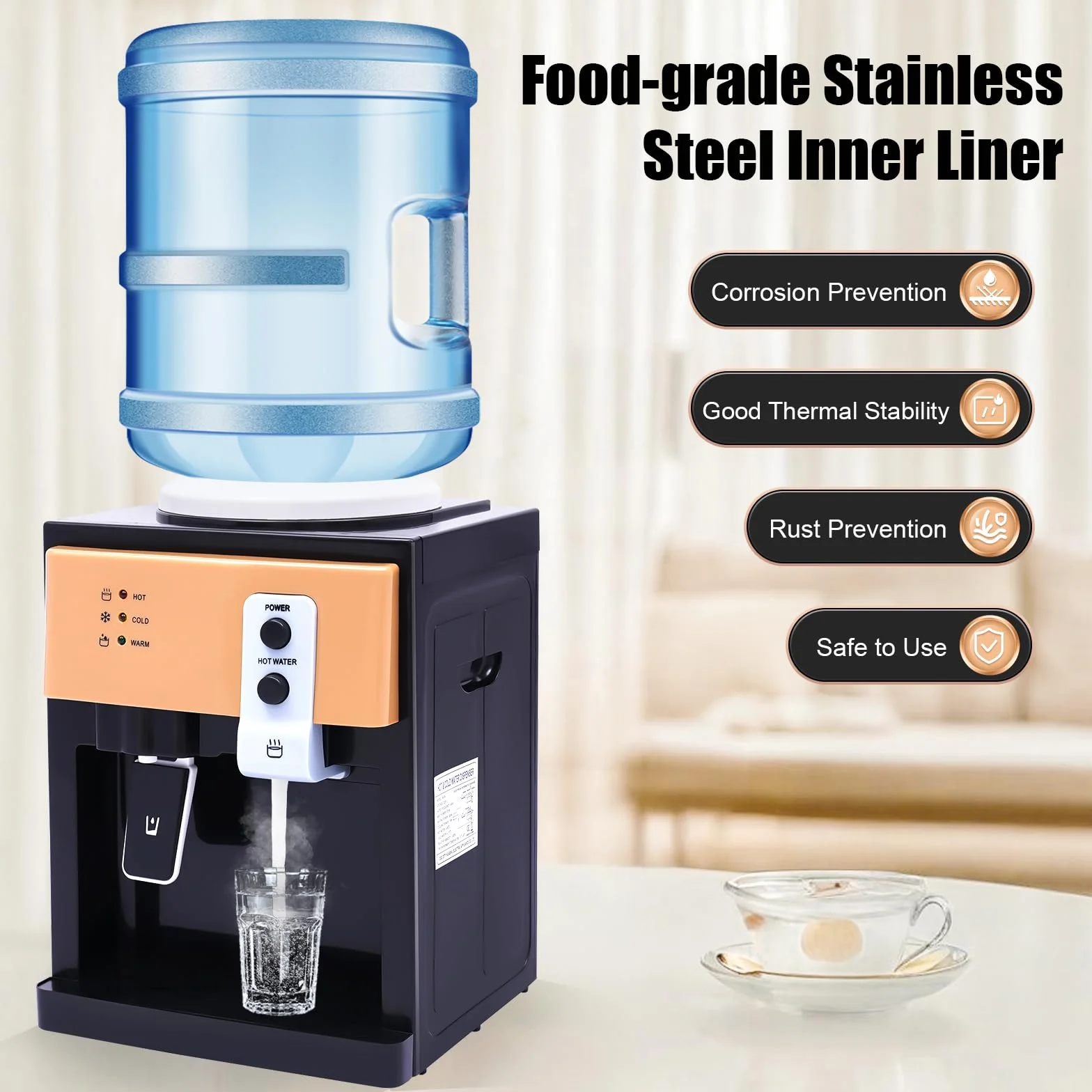 Distributeur d'eau Électrique 5 L 220 V 550 W Machine Eau Froide/Chaude Bureau