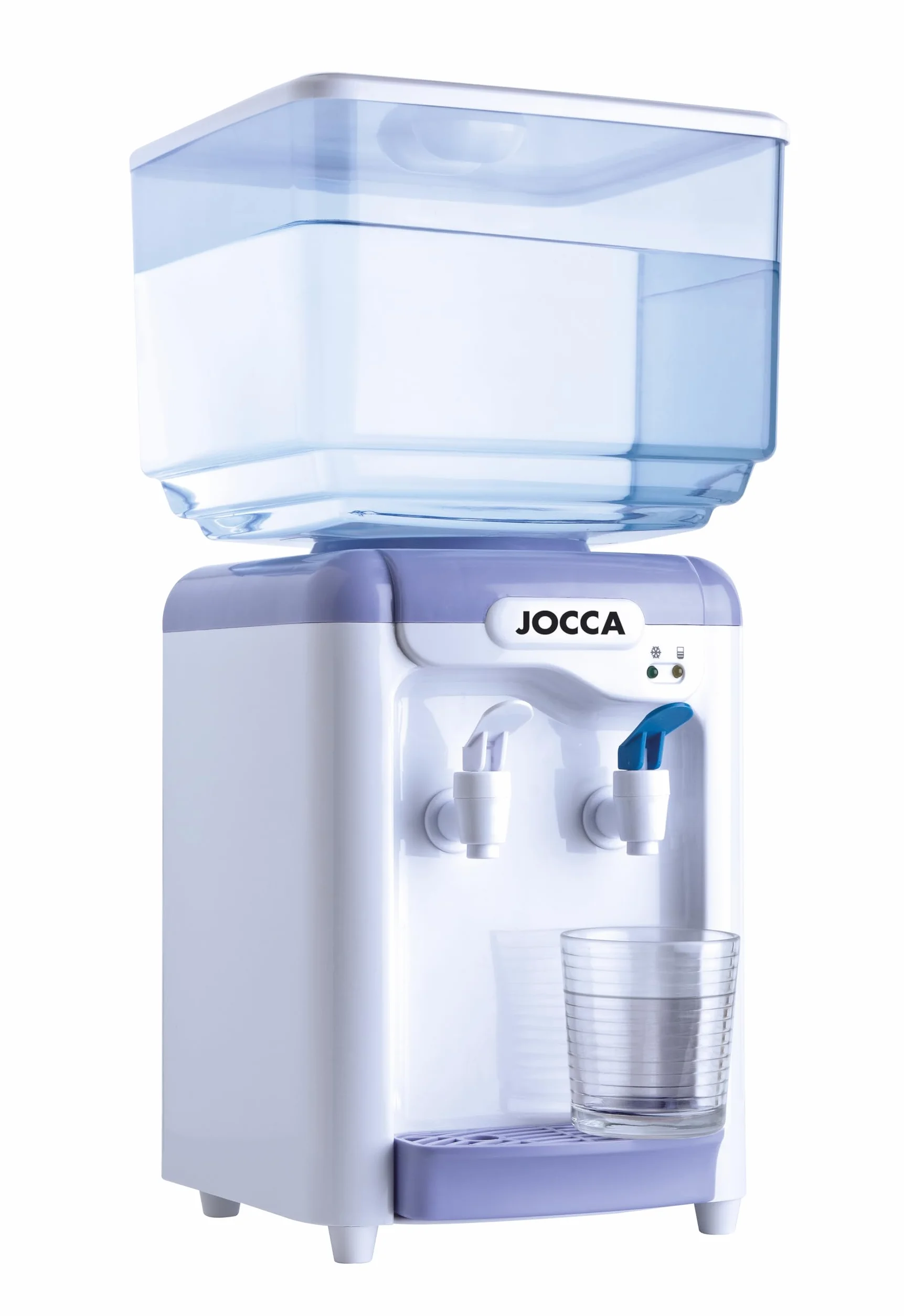 Jocca Distributeur d'Eau 7 Litres Fontaine à Eau sans BPA Blanc Violet 24,5 x 23 x 34 cm