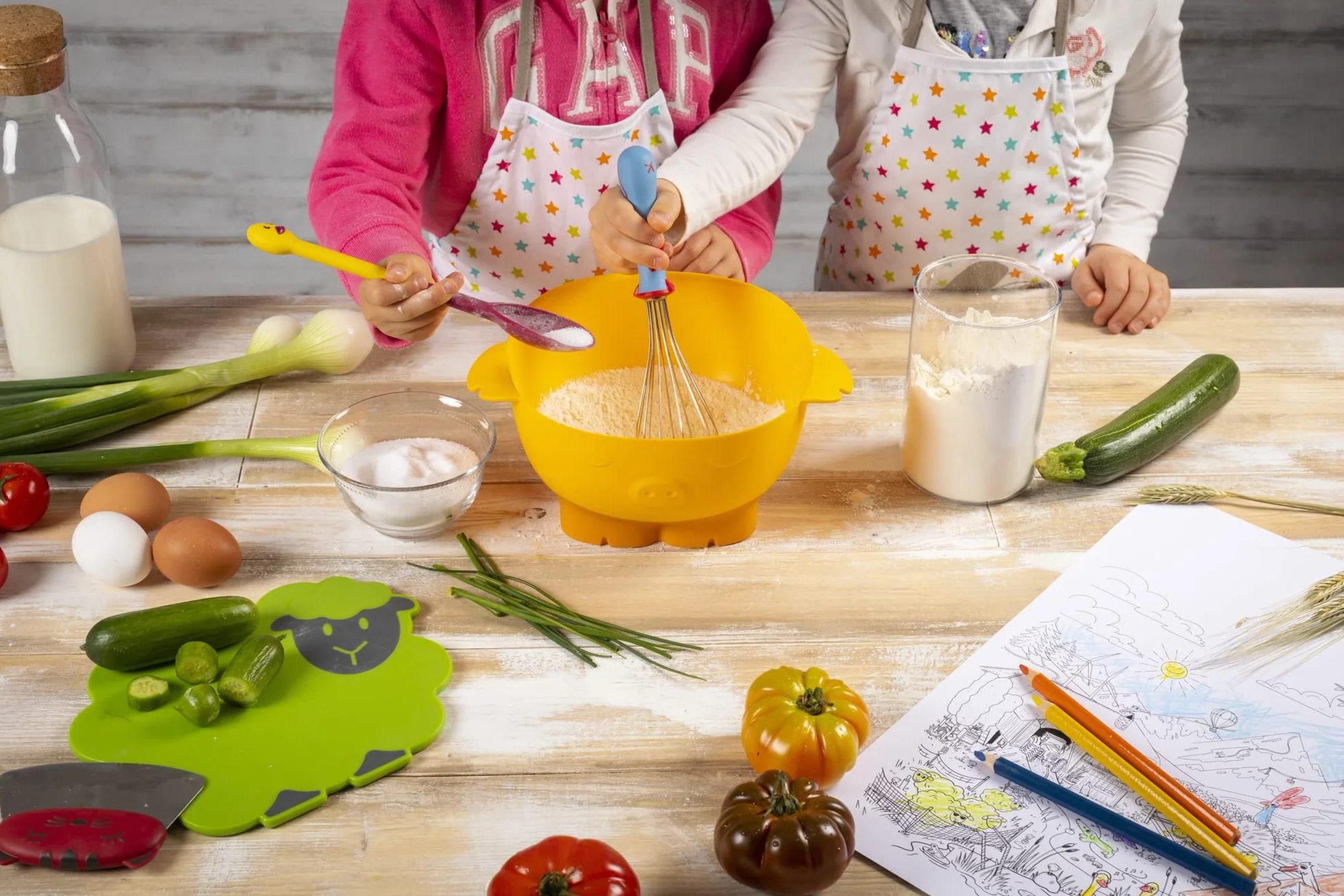 KUHN RIKON Kinderkitchen Kit de mélange 3 pièces Jaune Rouge Bleu