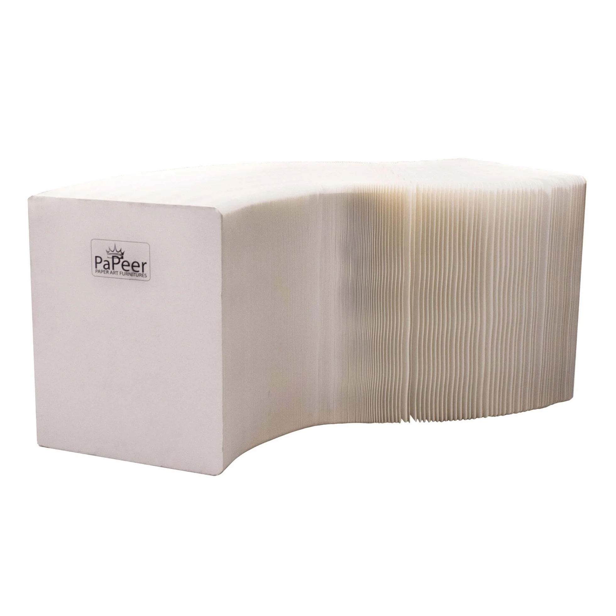 Banc Pliable en Papier Blanc 200cm 30cm