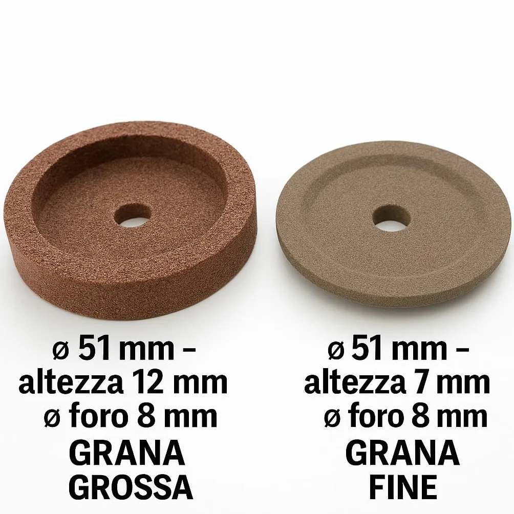 Meules Abrasives Ø51 mm Set 2 pour Trancheuse Berkel Manconi RGV