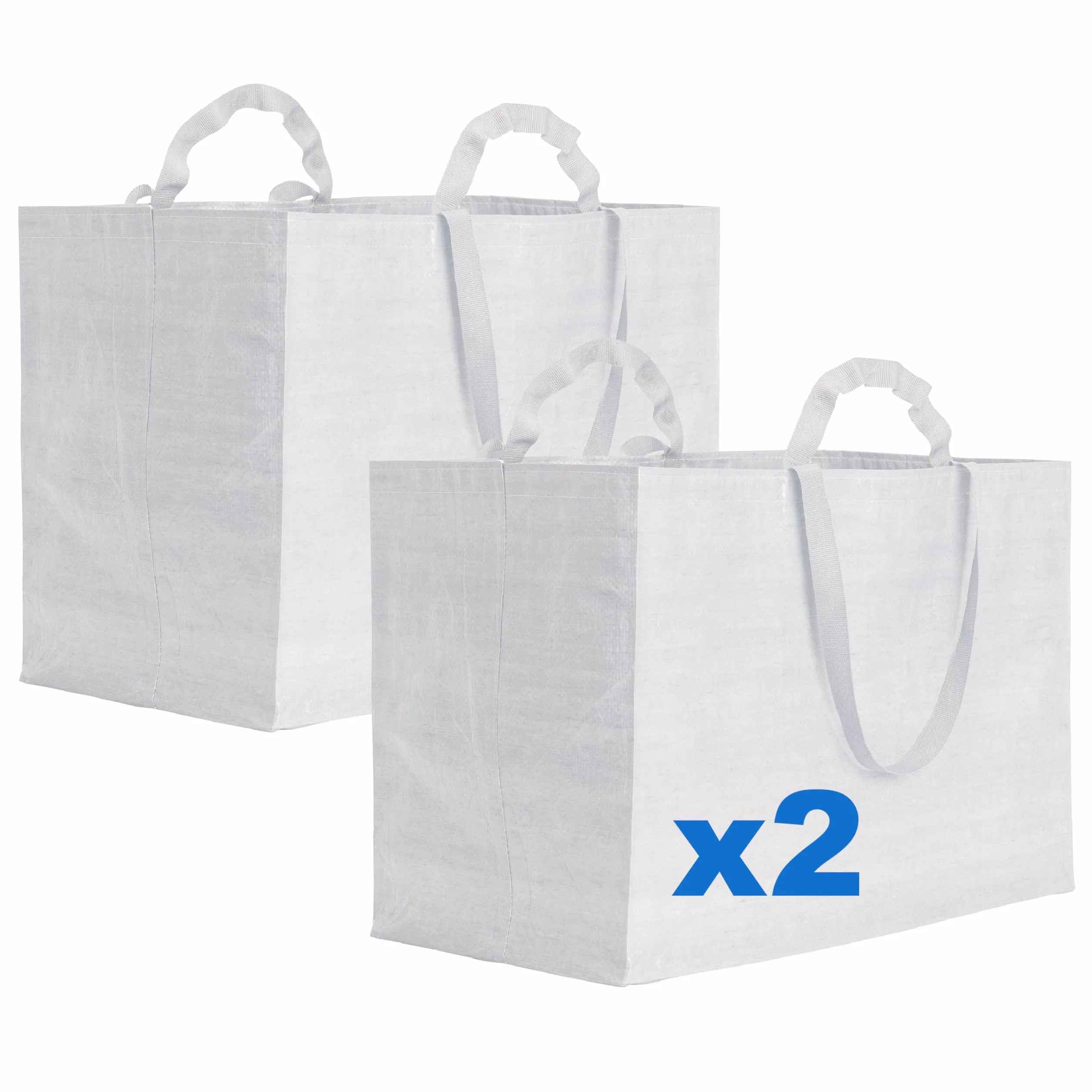 Artexia Sac de courses robuste en polypropylène recyclé laminé Maxi cabas avec soufflet et doubles poignées