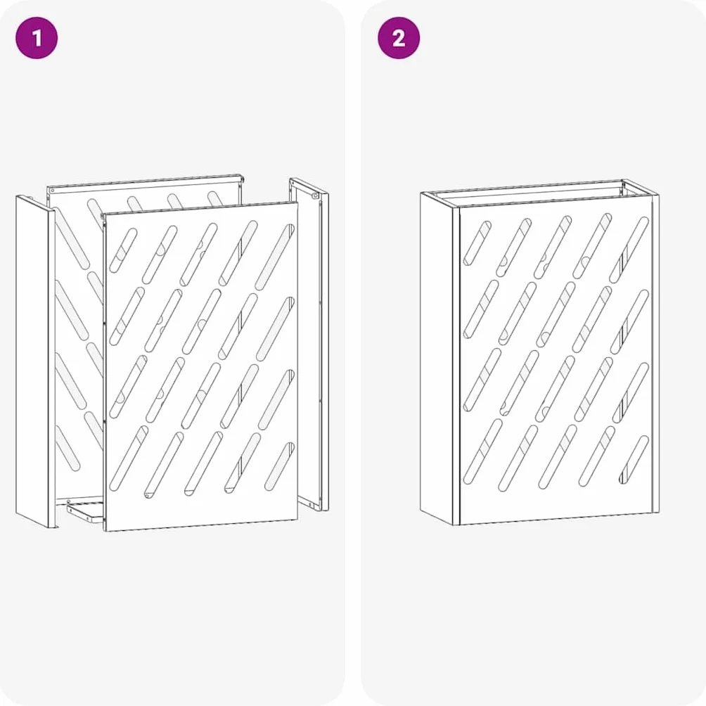 vidaXL Porte-Parapluie Blanc Acier 28x12x41 cm Moderne Design rectangulaire