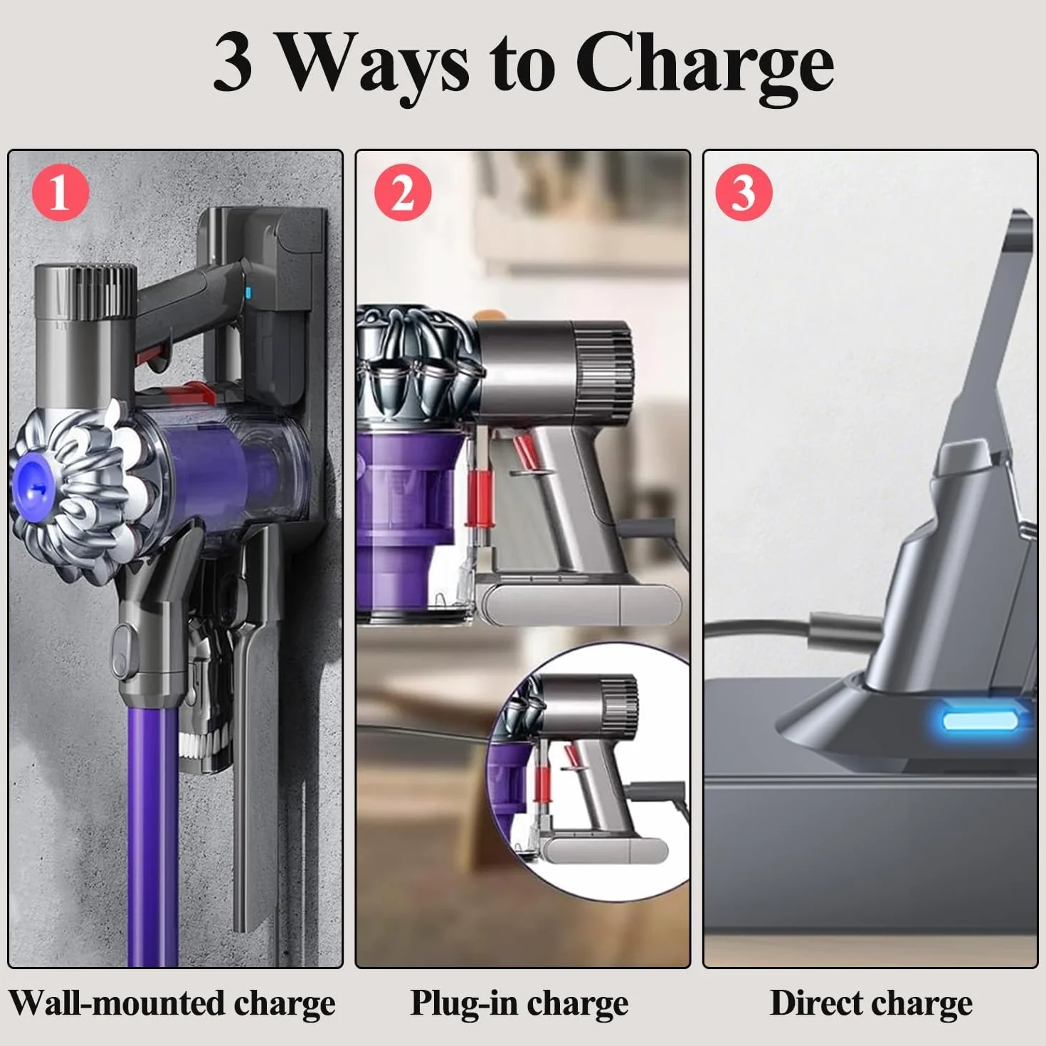 Batterie Dyson V8 SV10 SV25 Compatible V8 Fluffy Animal Absolute Motorhead Trigger Slim HEPA