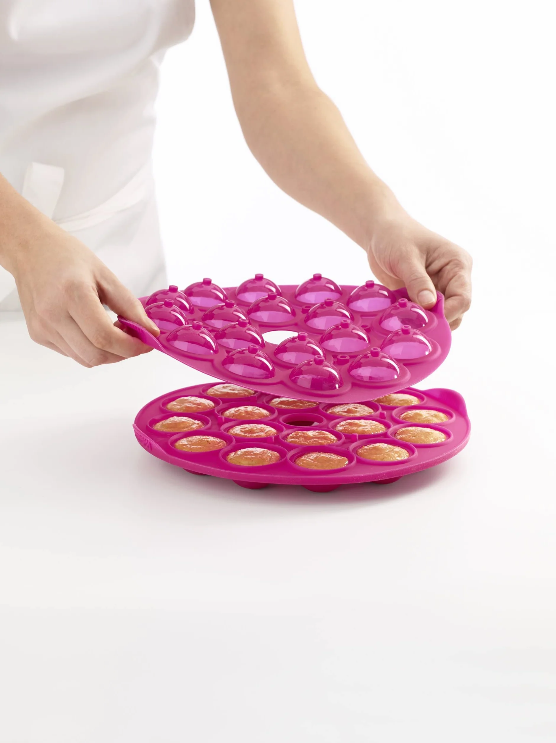 Lékué Cake Pop moule 18 Cavité Silicone 45 x 35 x 25 cm Rose