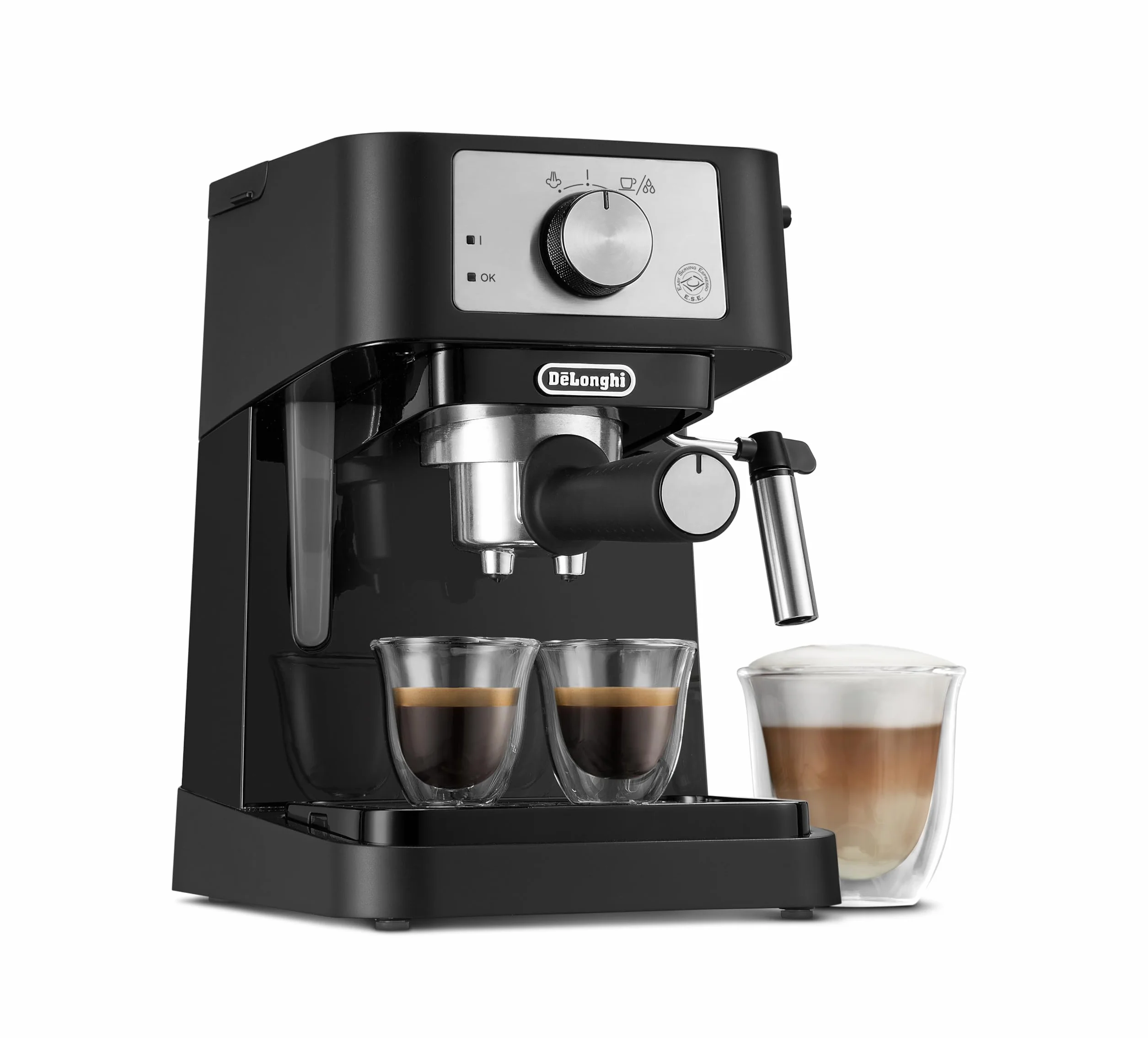 De'Longhi Stilosa EC 260.BK Machine à espresso avec porte-filtre, mousseur à lait, 1L, 1100W, noir