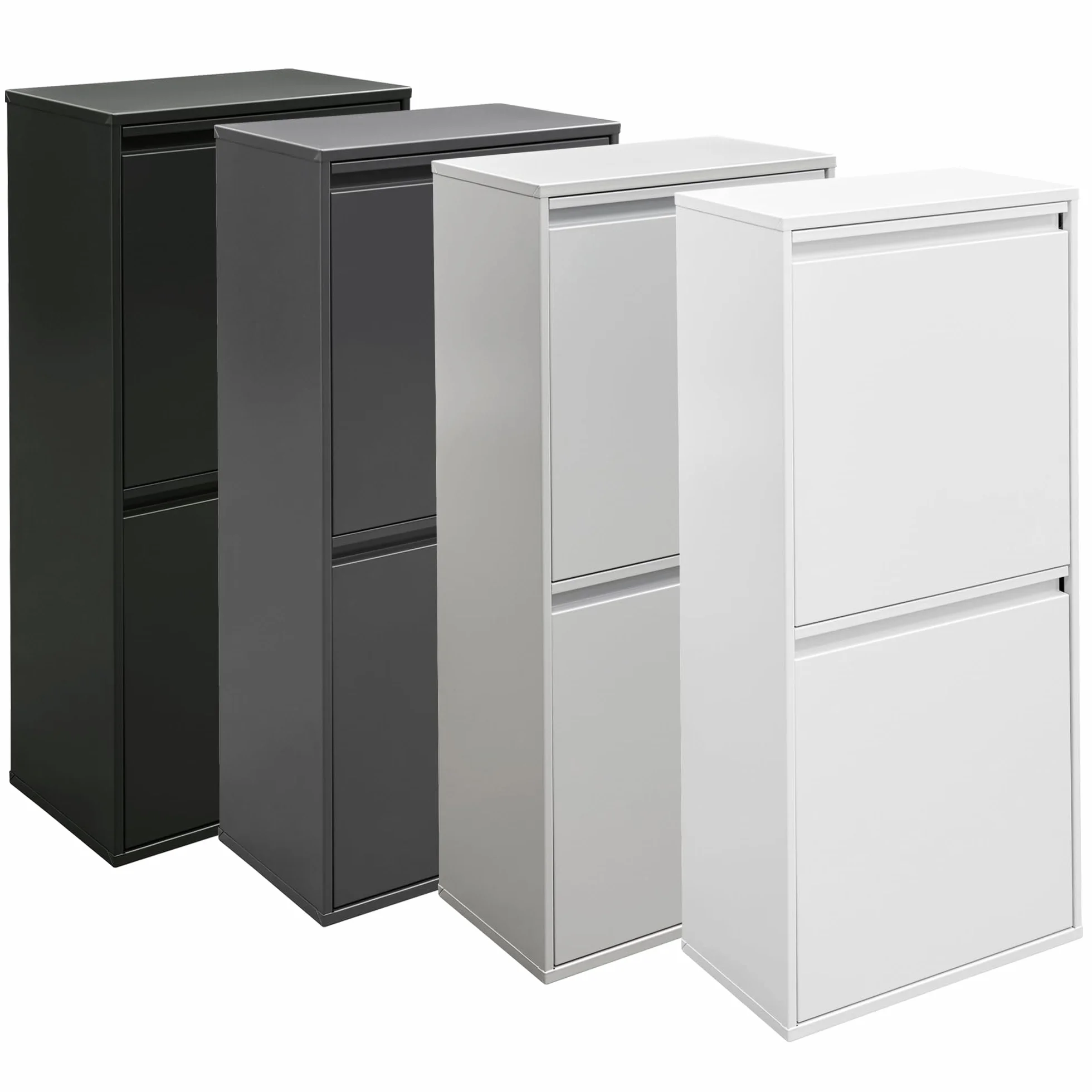 Arregui Basic CR401-B2 Poubelle de recyclage 2 compartiments 46 L Blanc