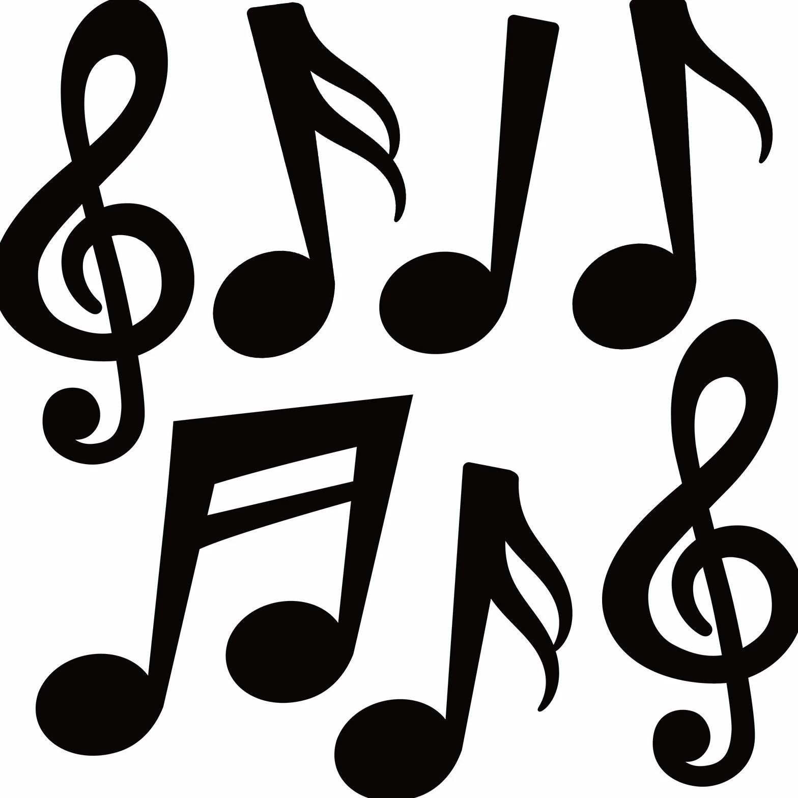 Boao 40 Pièces Décorations de Fête de Musique Silhouette de Notes de Musique