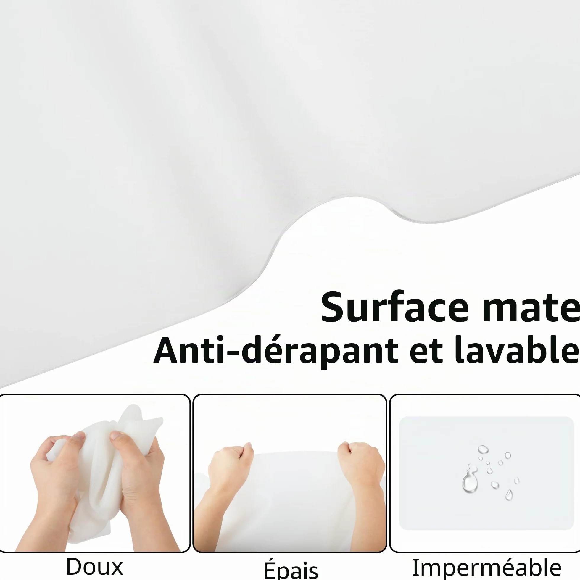 SOSMAR Protection de Plan de Travail en Silicone 60x40 cm - Tapis Résistant à la Chaleur, Anti-dérapant, Imperméable