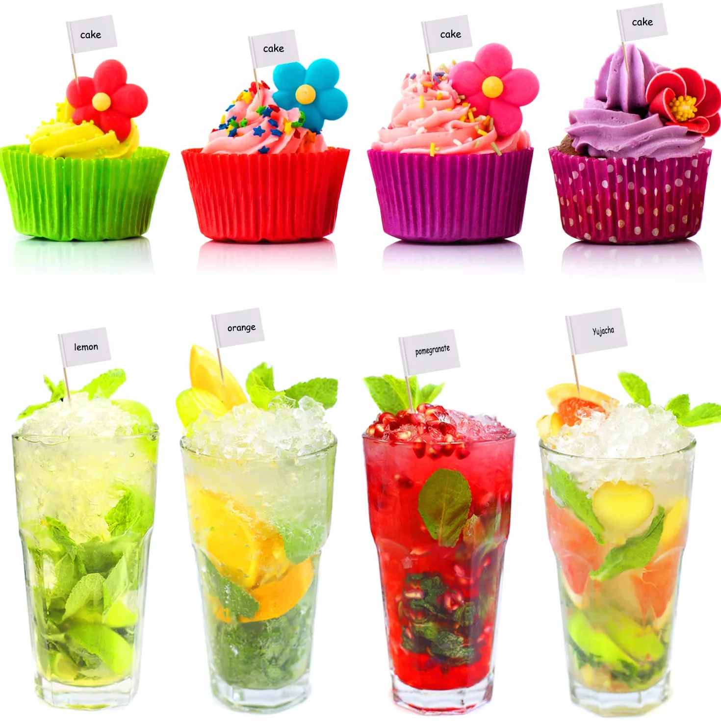 300 Pcs Drapeau Cure-Dent étiquettes D'aliments pour Buffets étiquettes Vierges pour Mini-Gâteaux