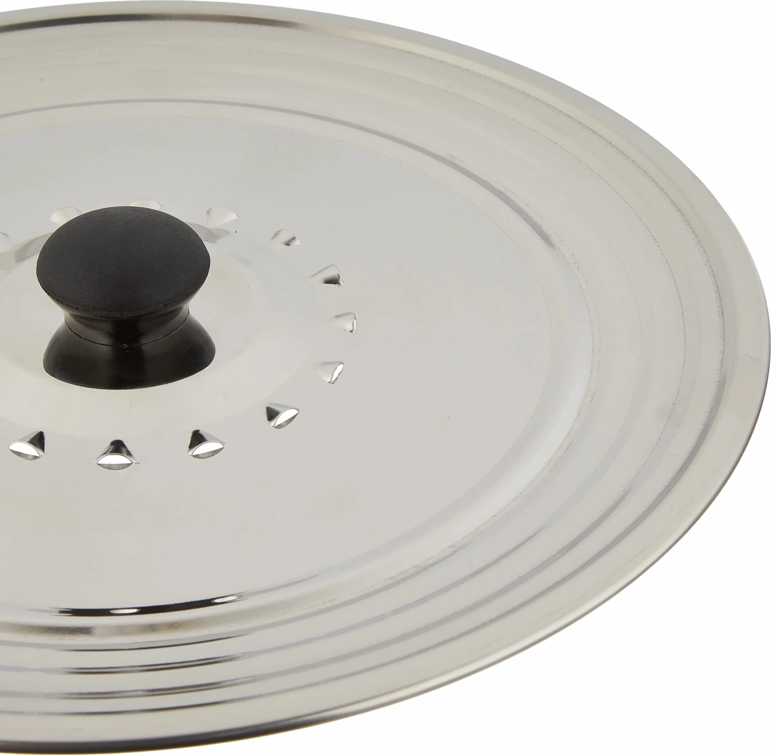 Crealys 512700 Couvercle Inox anti-projection pour grande casserole diam. 28-32 cm Argent
