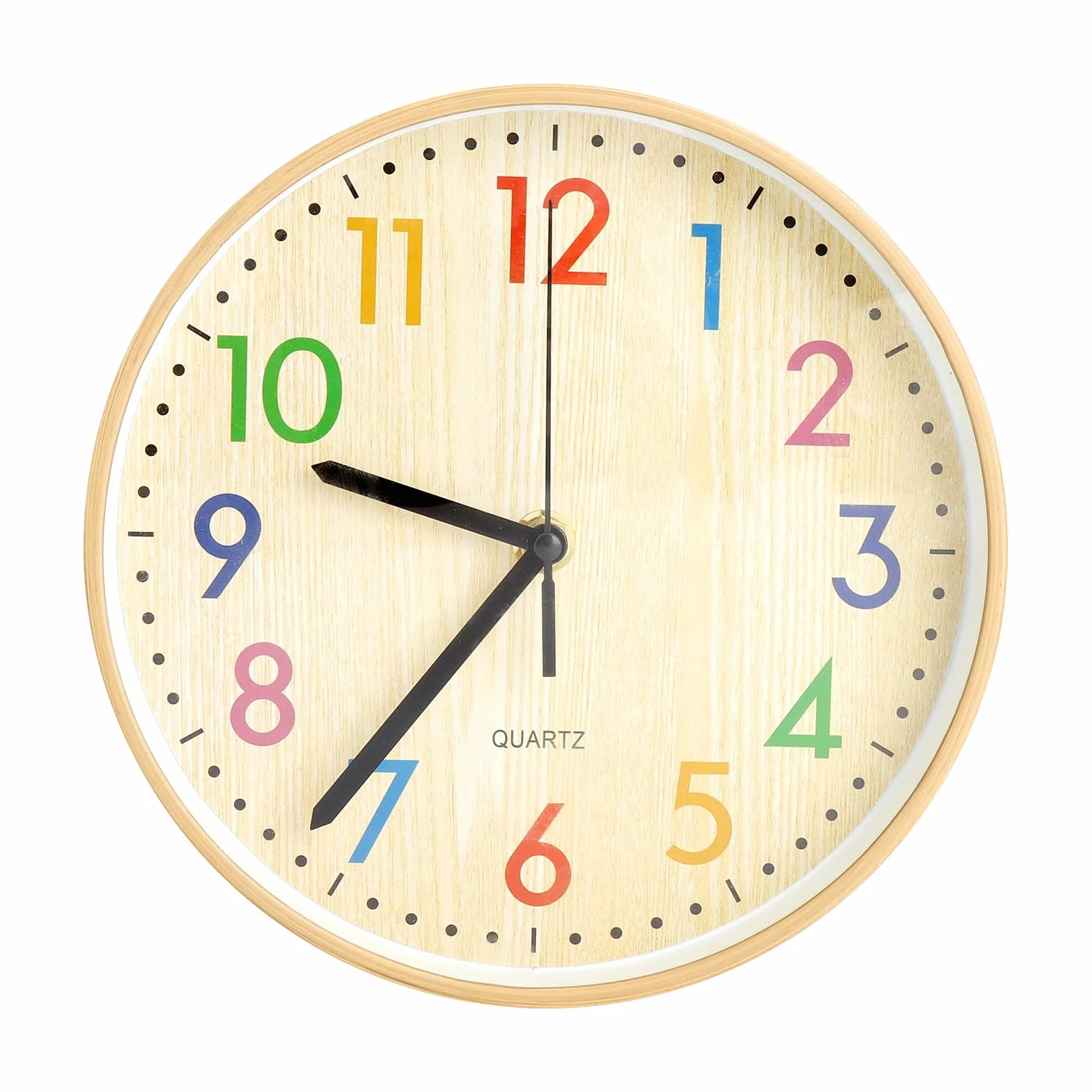 VOSSOT Horloge Murale Silencieuse 8 Pouces Bois Quartz 20 cm