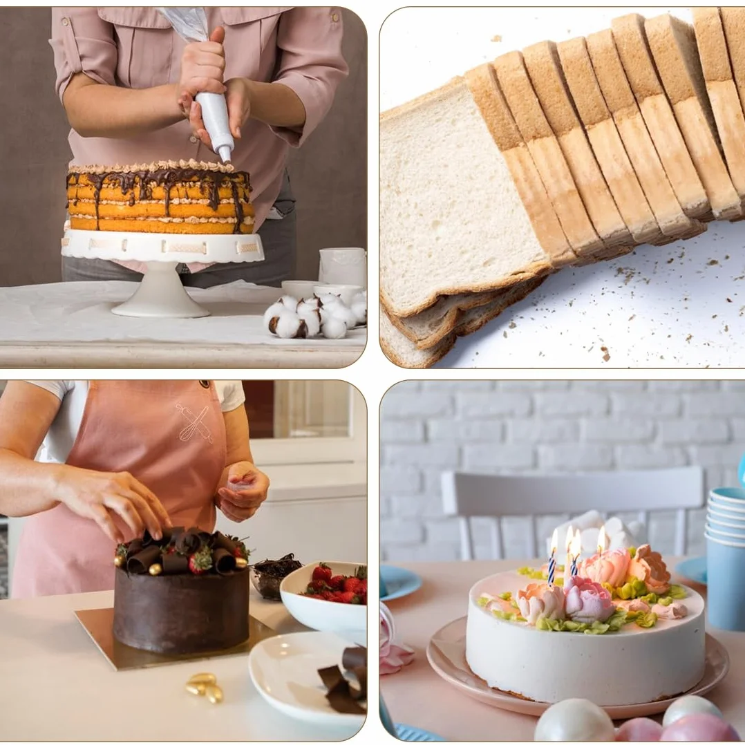 SGERUFZ Couteau à Gâteau en Acier Inoxydable, Séparateur de Gâteau, Aide à la Découpe