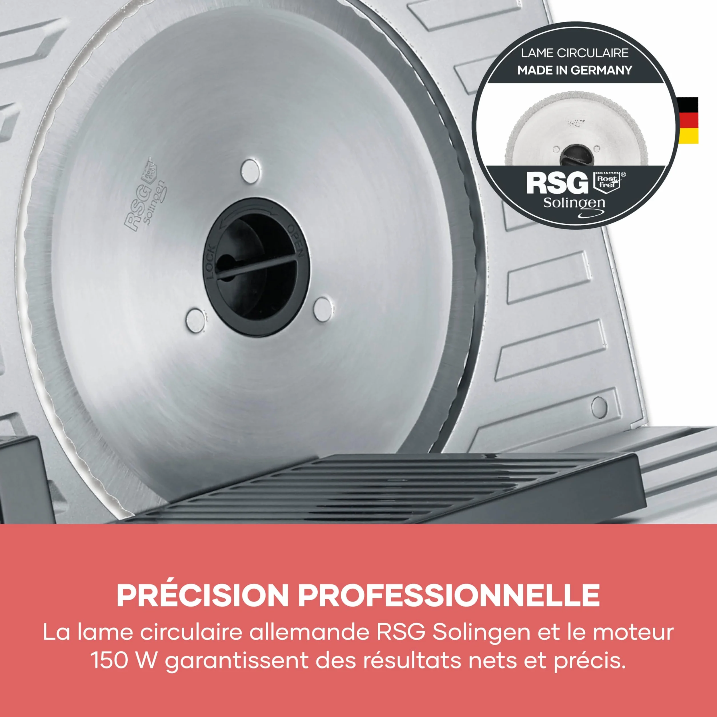 SEVERIN Trancheuse universelle 150 W, AS 3917, lame inox, gris/inox