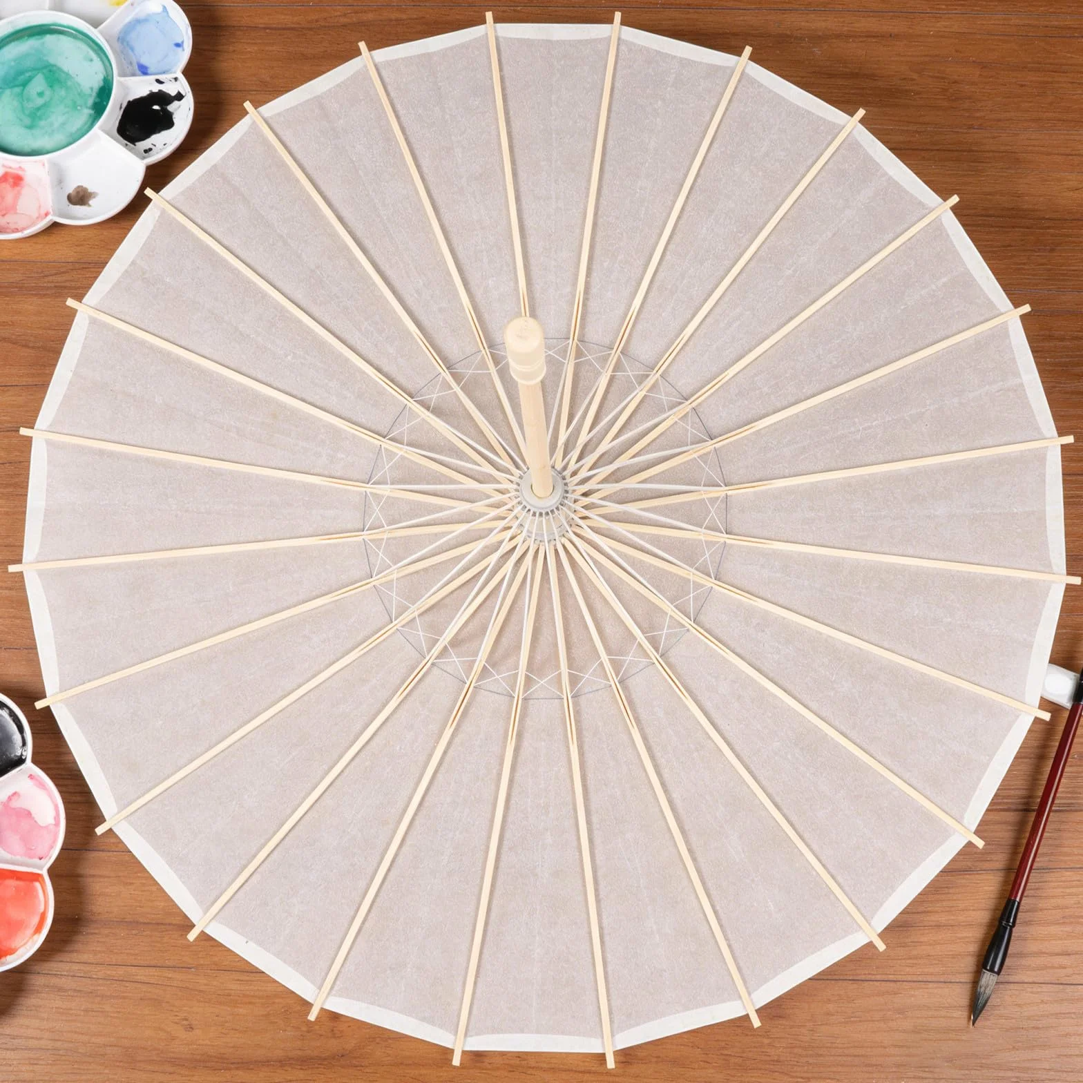 Armature de Parasol en Bambou Artisanal avec Poignée Antidérapante pour DIY et Mariage