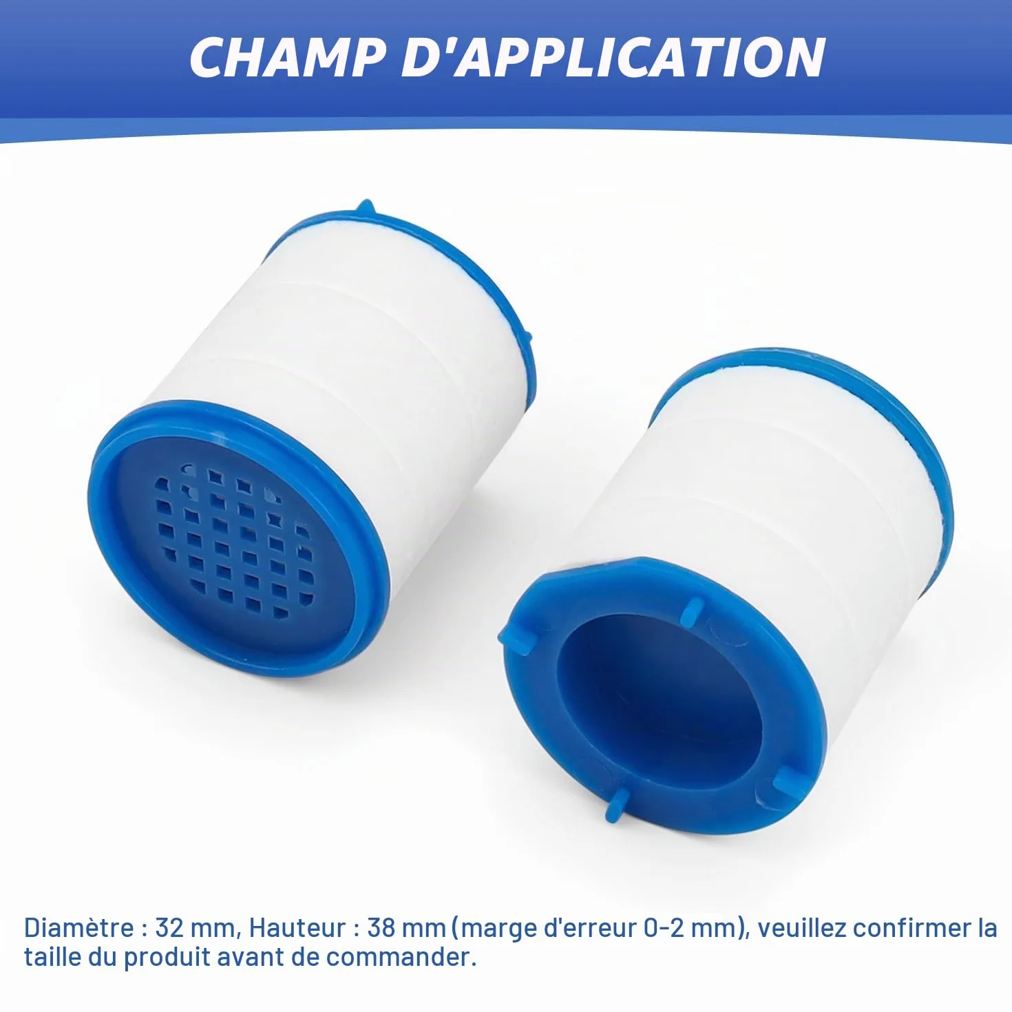HASLED Pièces Élément de Filtre a Eau Robinet Anti Calcaire en Coton PP pour Cuisine Salle de Bain