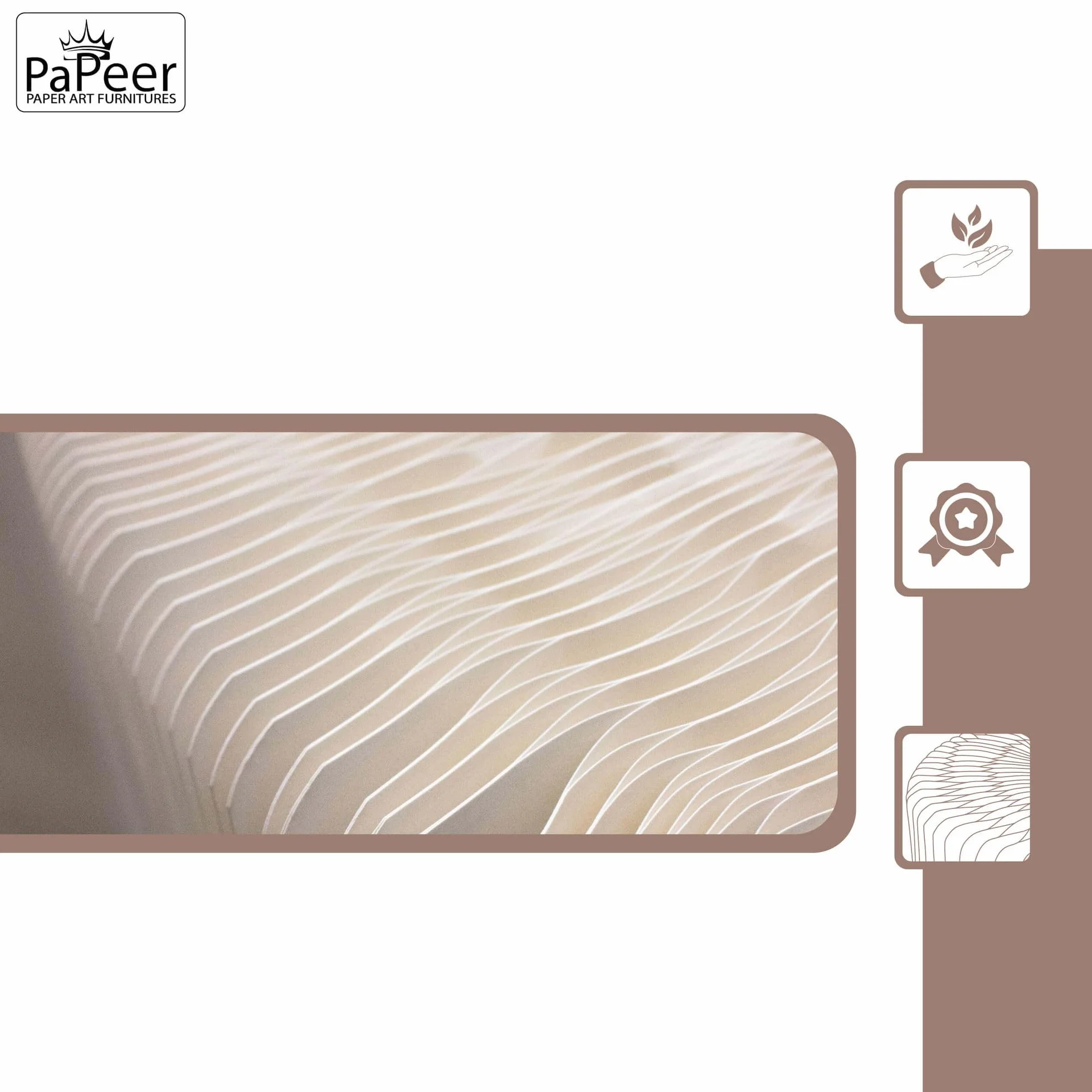 Banc Pliable en Papier Blanc 200cm 30cm