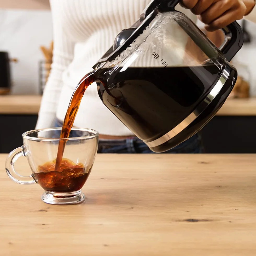 Cecotec Cafetière à goutte programmable Coffee 66 Smart Plus, 980 W, 12 tasses, ExtemAroma, AutoClean, Écran LCD, acier inoxydable, 1,5 L