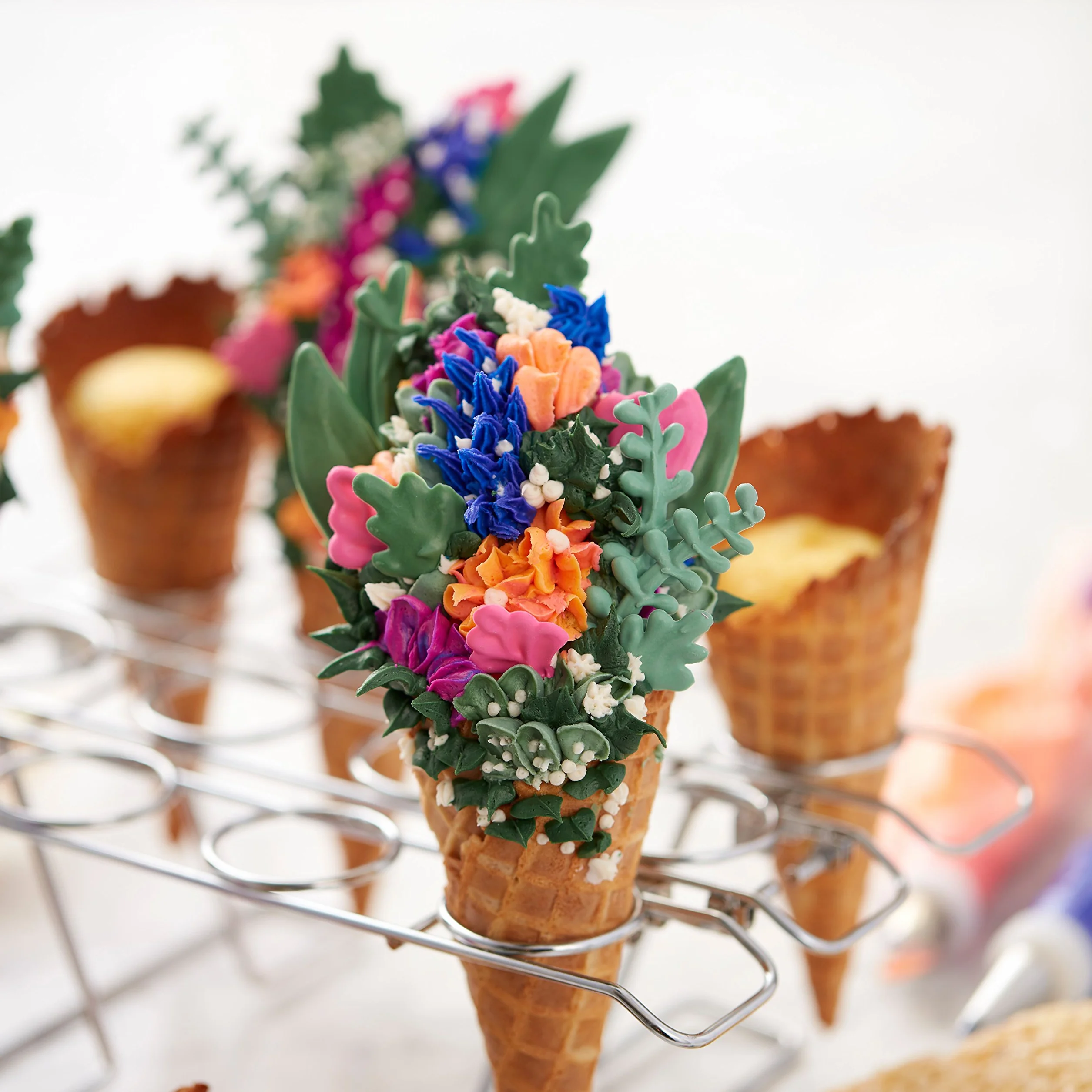 Grille à Cônes pour Cupcakes, 12 Trous pour Cônes à Glace