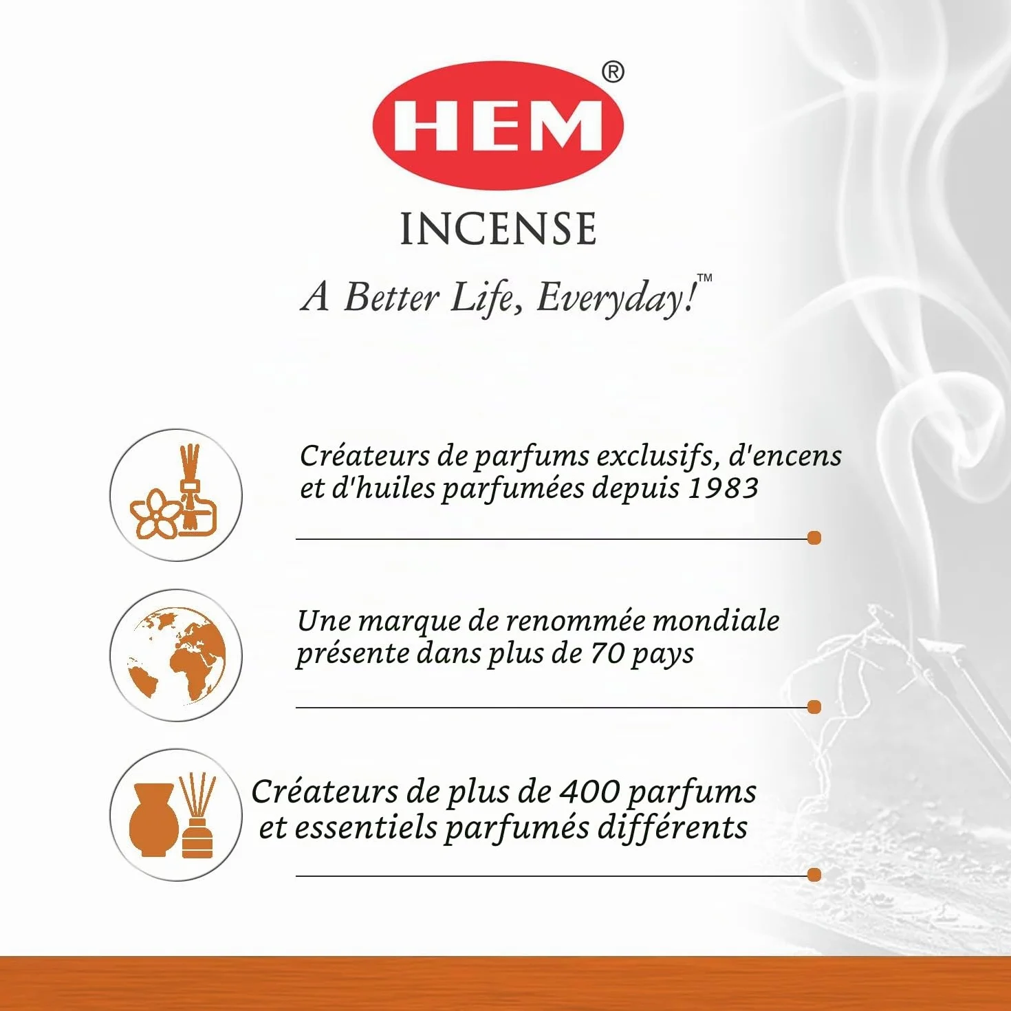 Hem Encens Palo Santo Bâtonnets Lot de 6