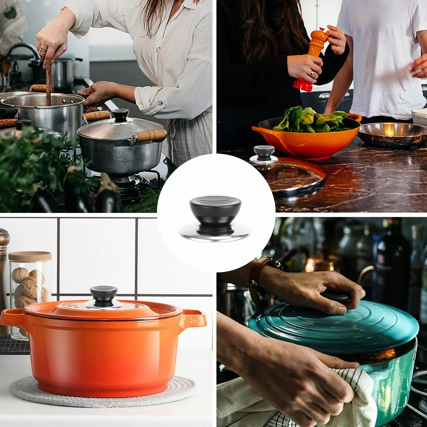 Boutons Universelle Cuisine Poignée Couvercle Casserole Remplacement Ustensiles de Cuisine