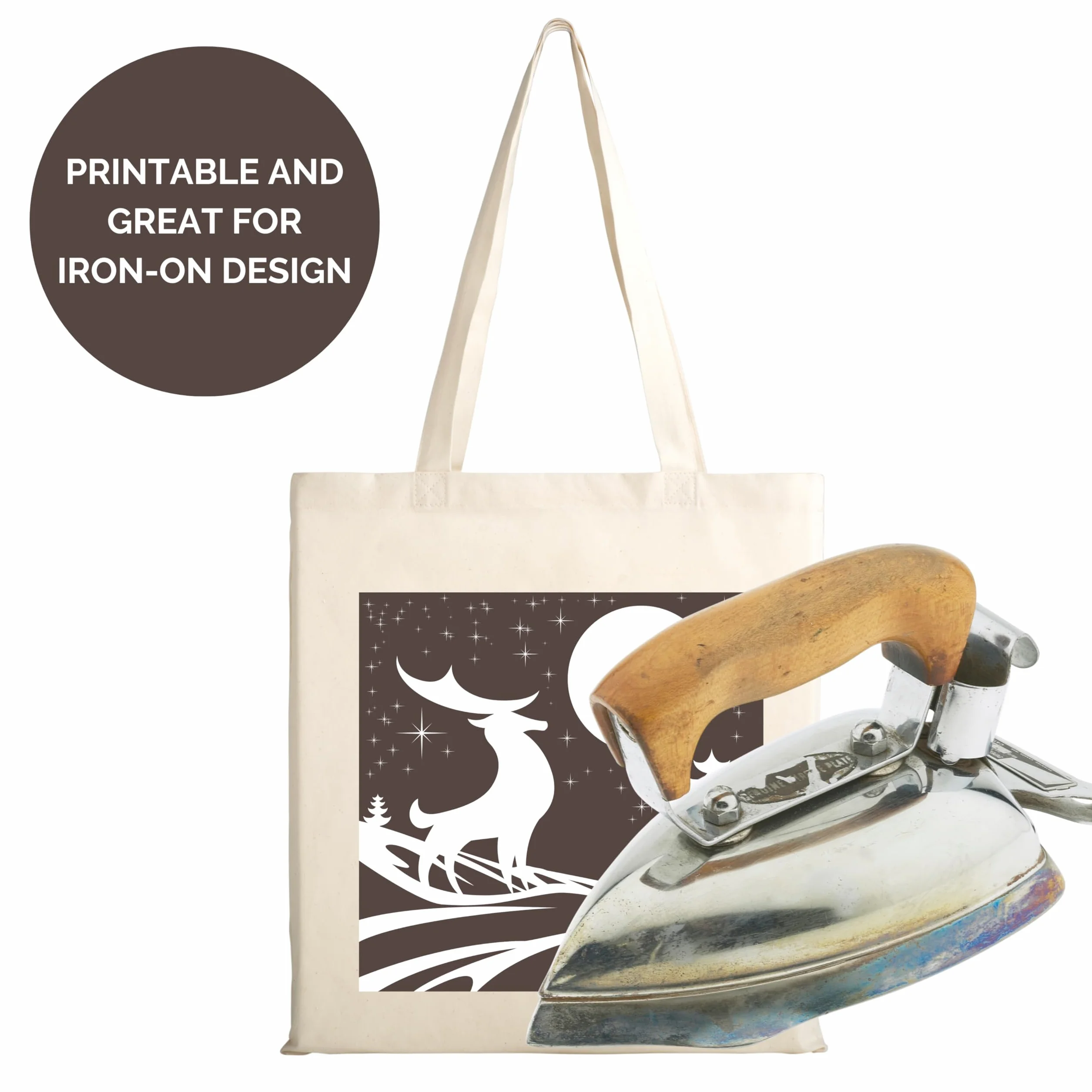 Tote Bag Vierge 100% Coton 145 g/m² 38x42 cm Sac en Tissu Anses Longues 70 cm Lot de 5