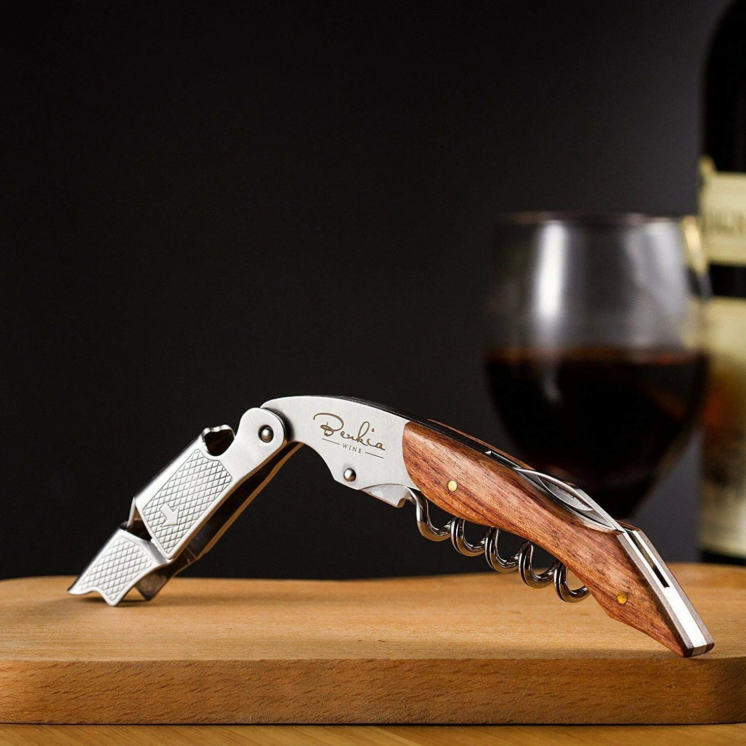 Couteaux de sommelier Tire bouchon professionnel acier inoxydable avec décapsuleur coupe-capsule