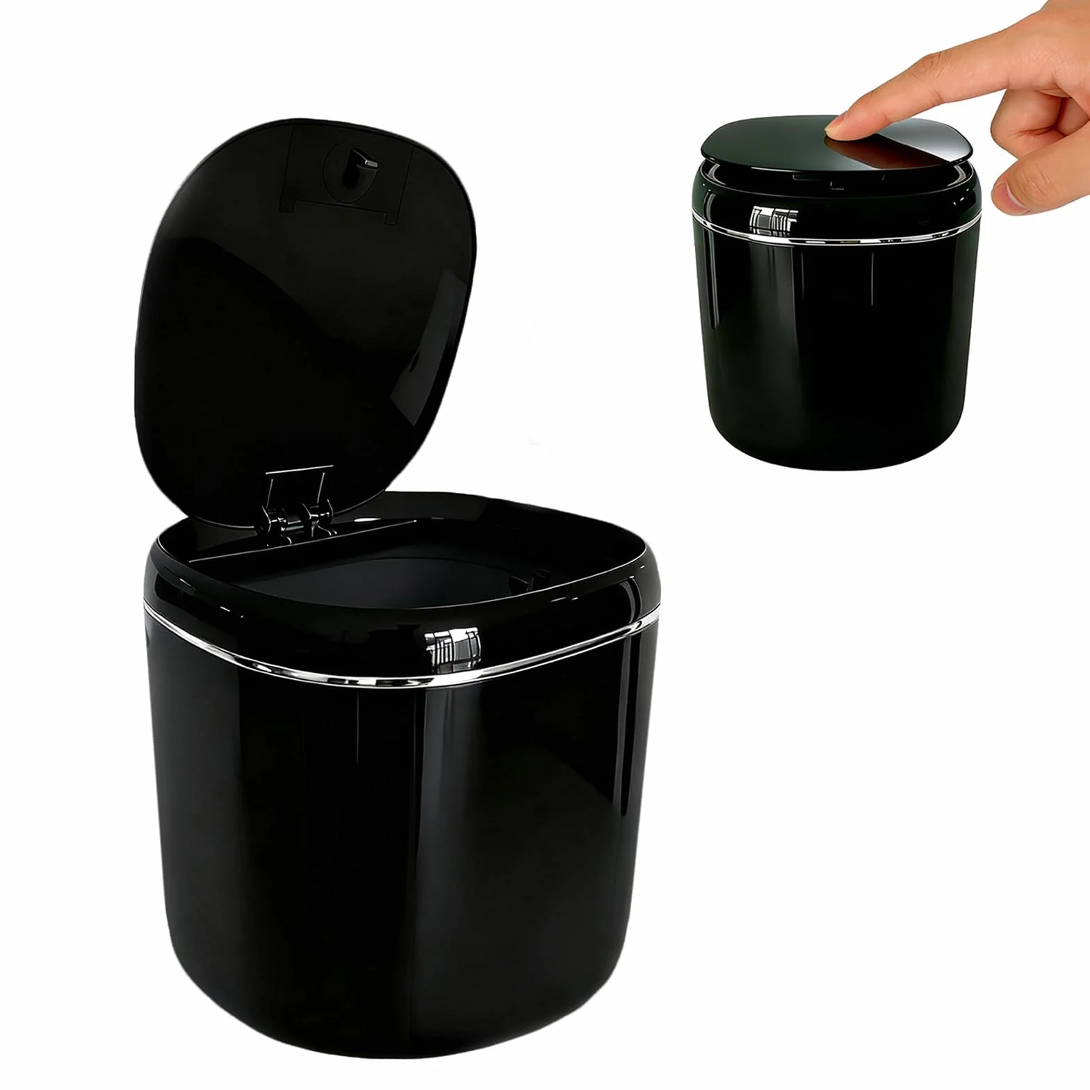 Poubelle de Table 2.4L avec Couvercle pour Bureau Salle de Bain