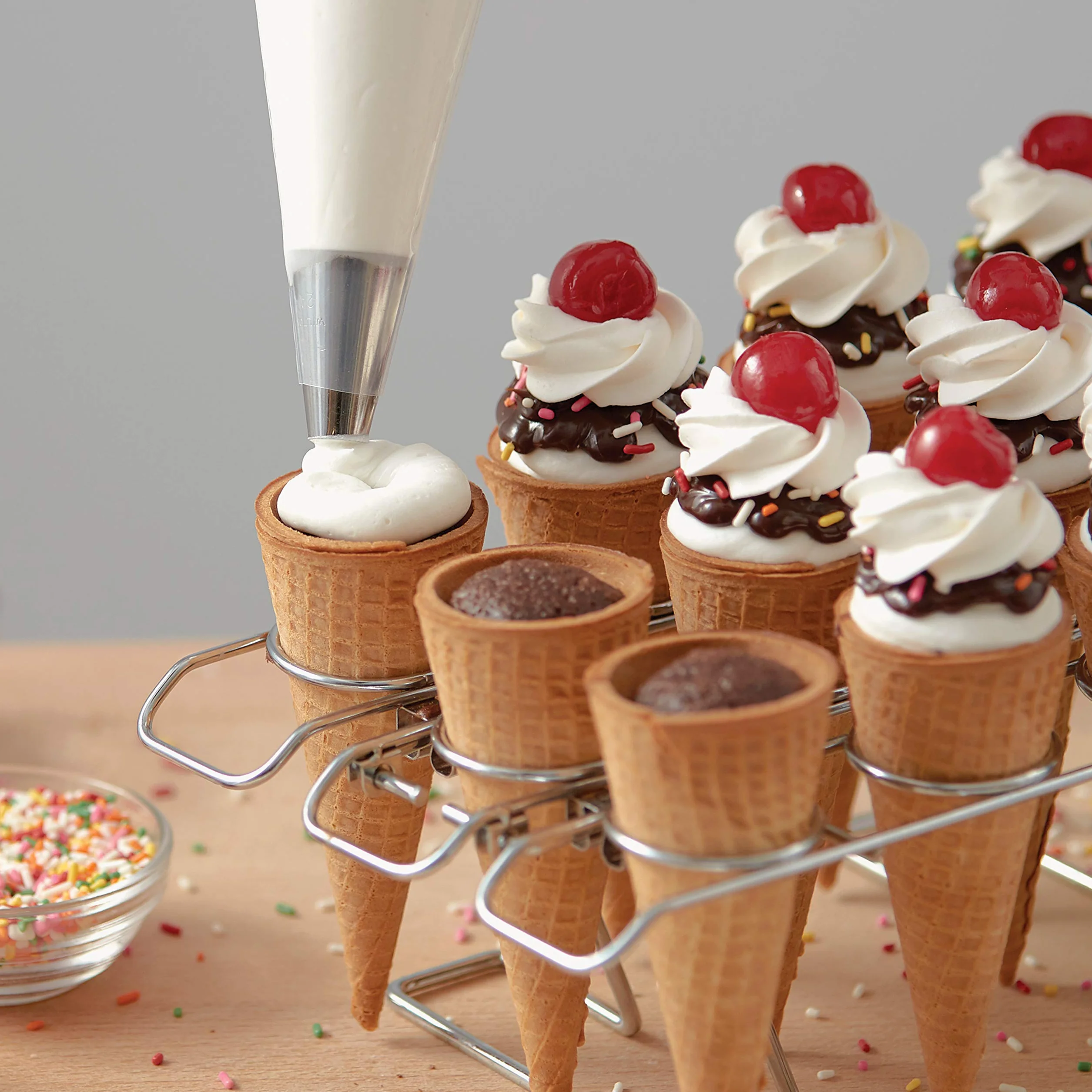 Grille à Cônes pour Cupcakes, 12 Trous pour Cônes à Glace