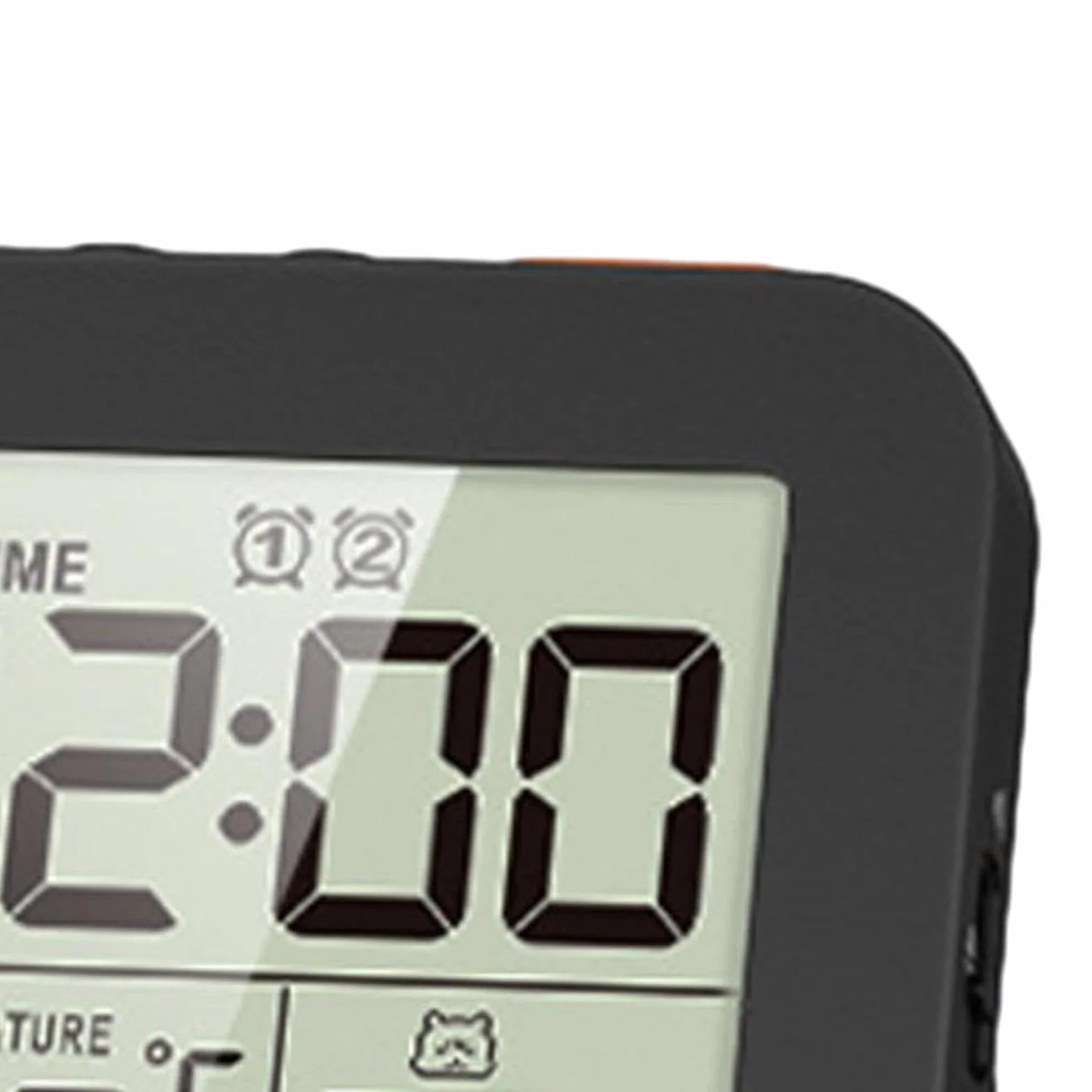 MagiDeal Horloge numérique Salle de Bain réveil Affichage LCD température thermomètre hygromètre 2 Crochets Noir