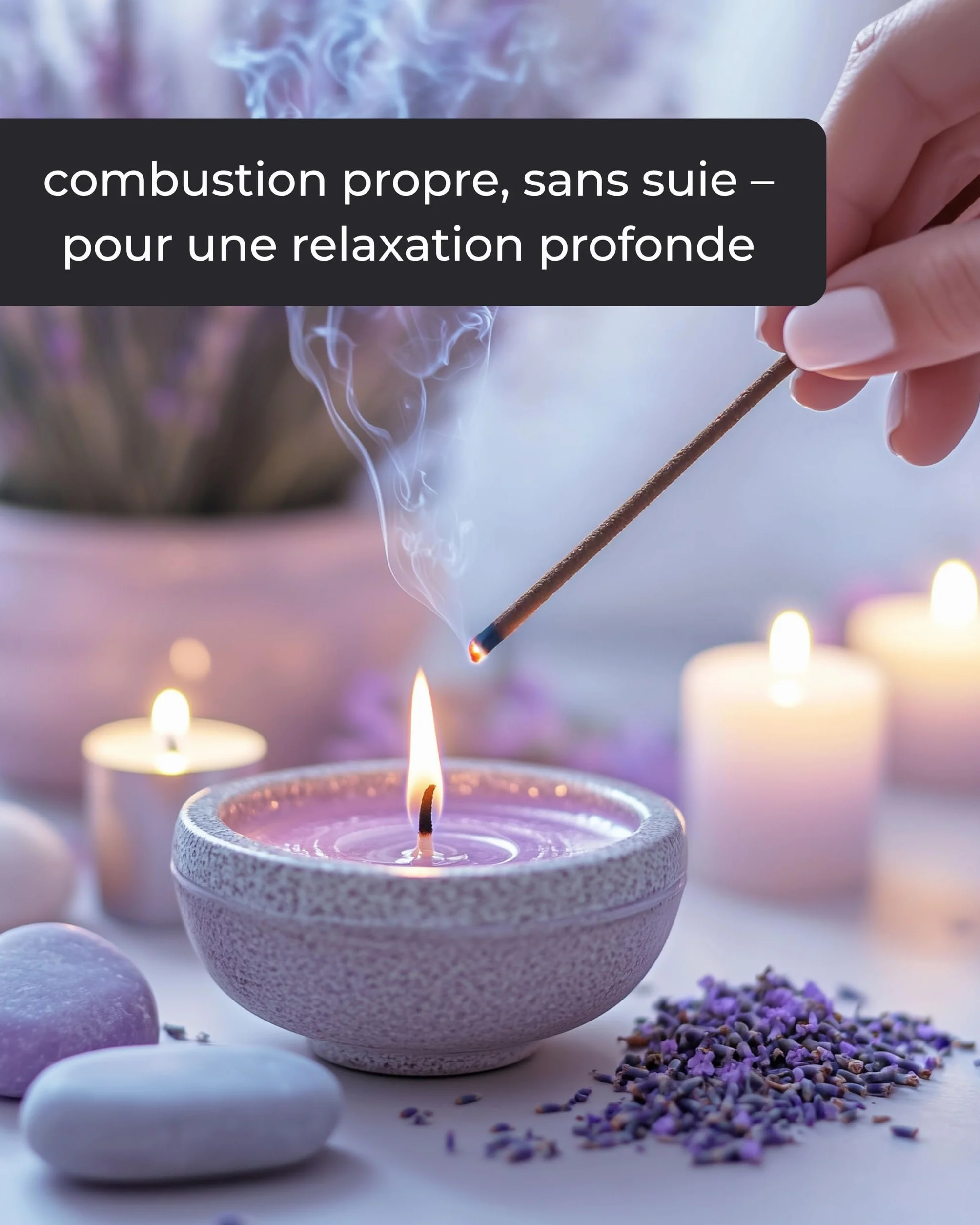 Incensera Encens Lavande 100 Batonnets Naturels Relaxants – Baton Naturel Non Toxique pour Sommeil Méditation Yoga
