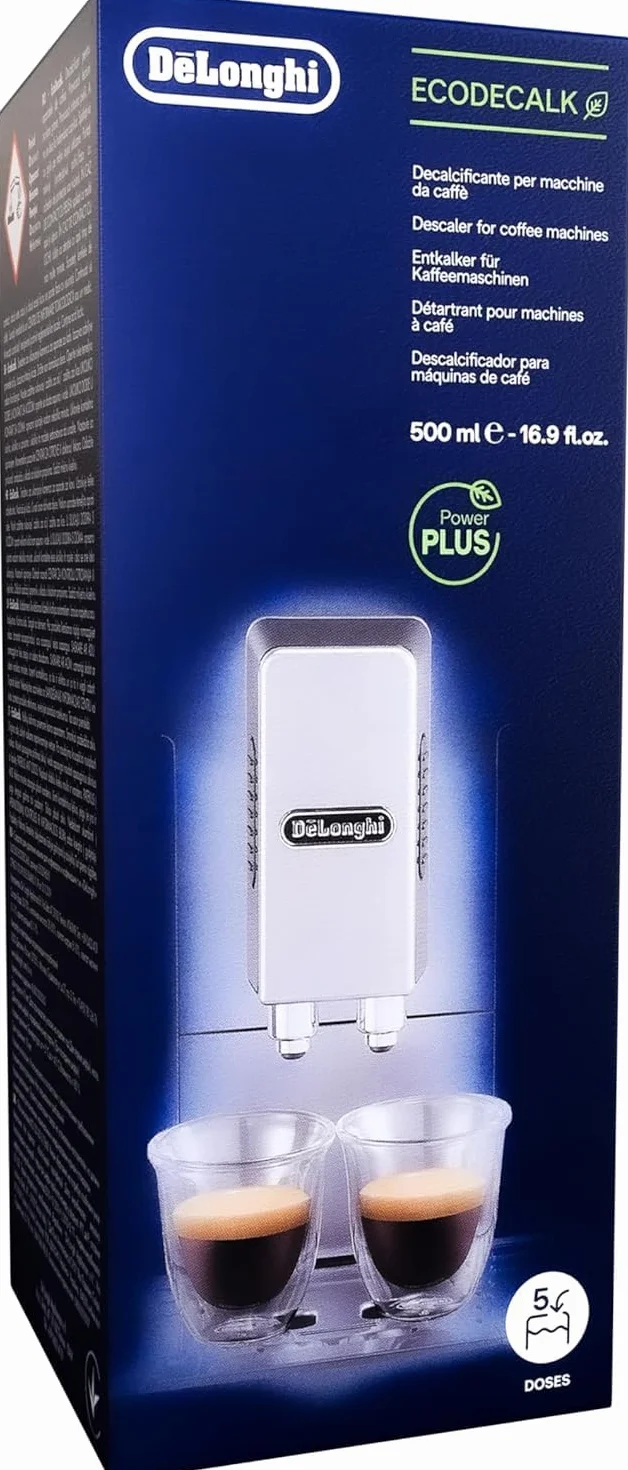 Aquafloow Filtre à eau compatible DeLonghi DLSC002 Détartrant EcoDecalk 500ml Kit entretien machine à café Magnifica S Evo Dinamica brosse nettoyage