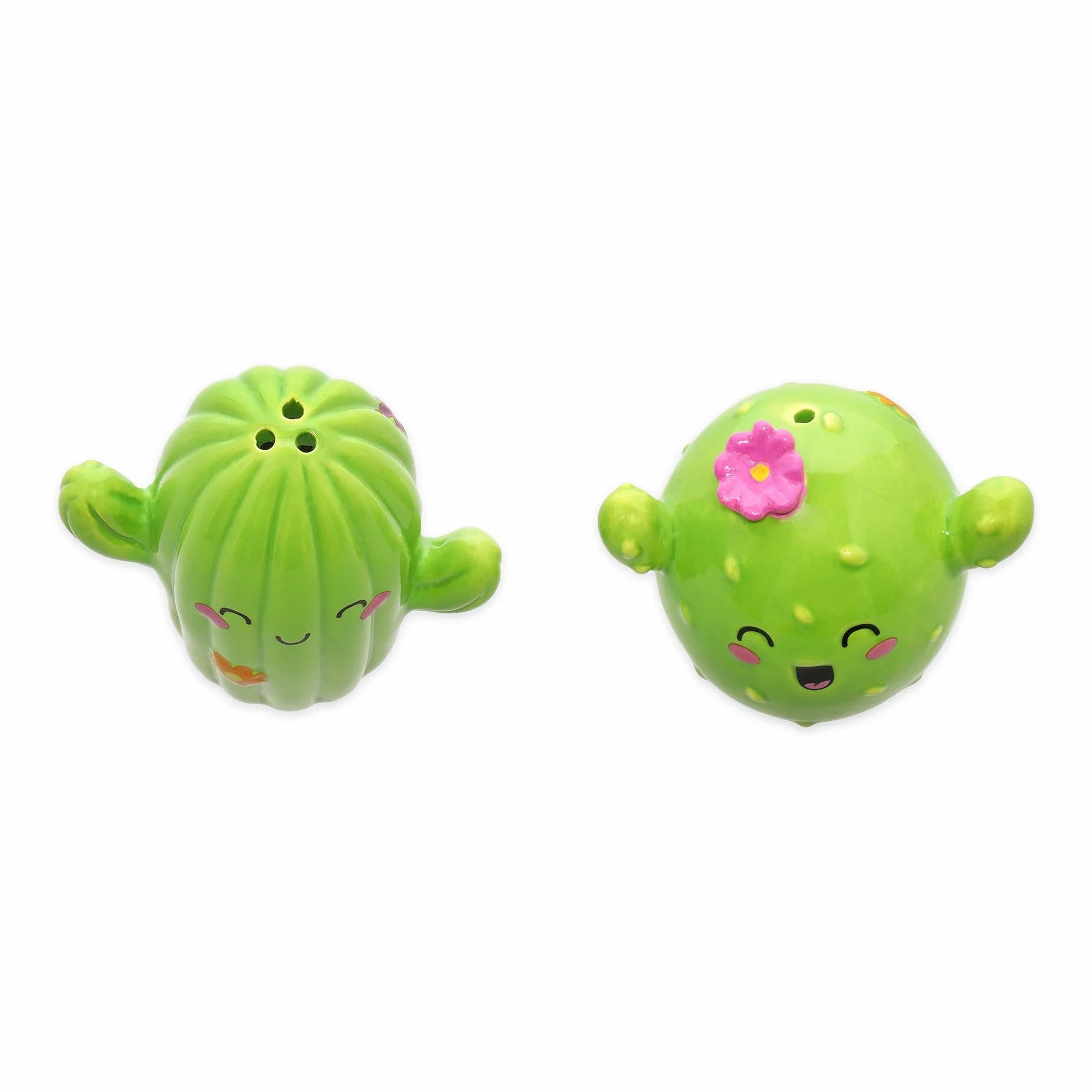 Legami Set Sel Et Poivre En Céramique Cactus Décorés À La Main
