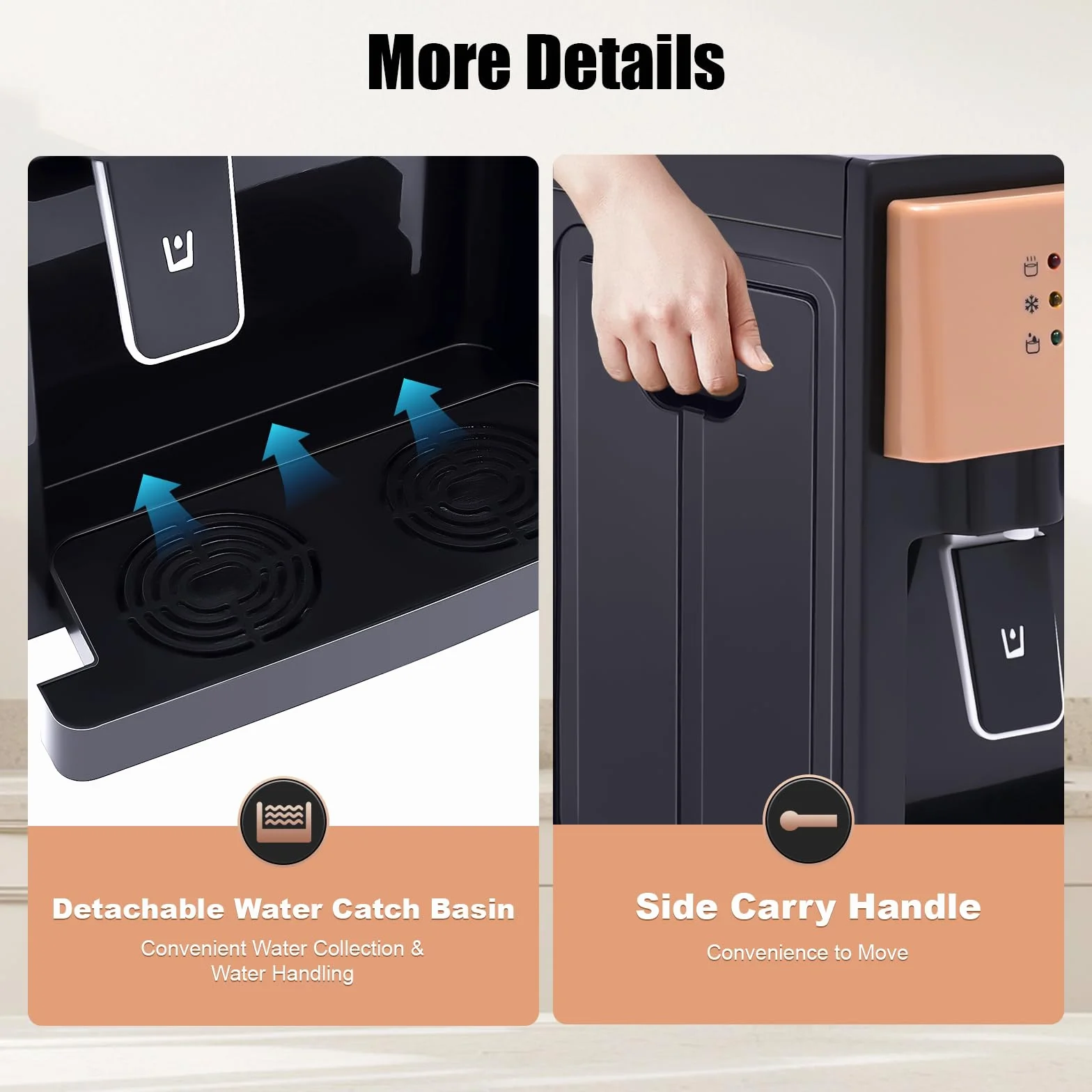 Distributeur d'eau Électrique 5 L 220 V 550 W Machine Eau Froide/Chaude Bureau