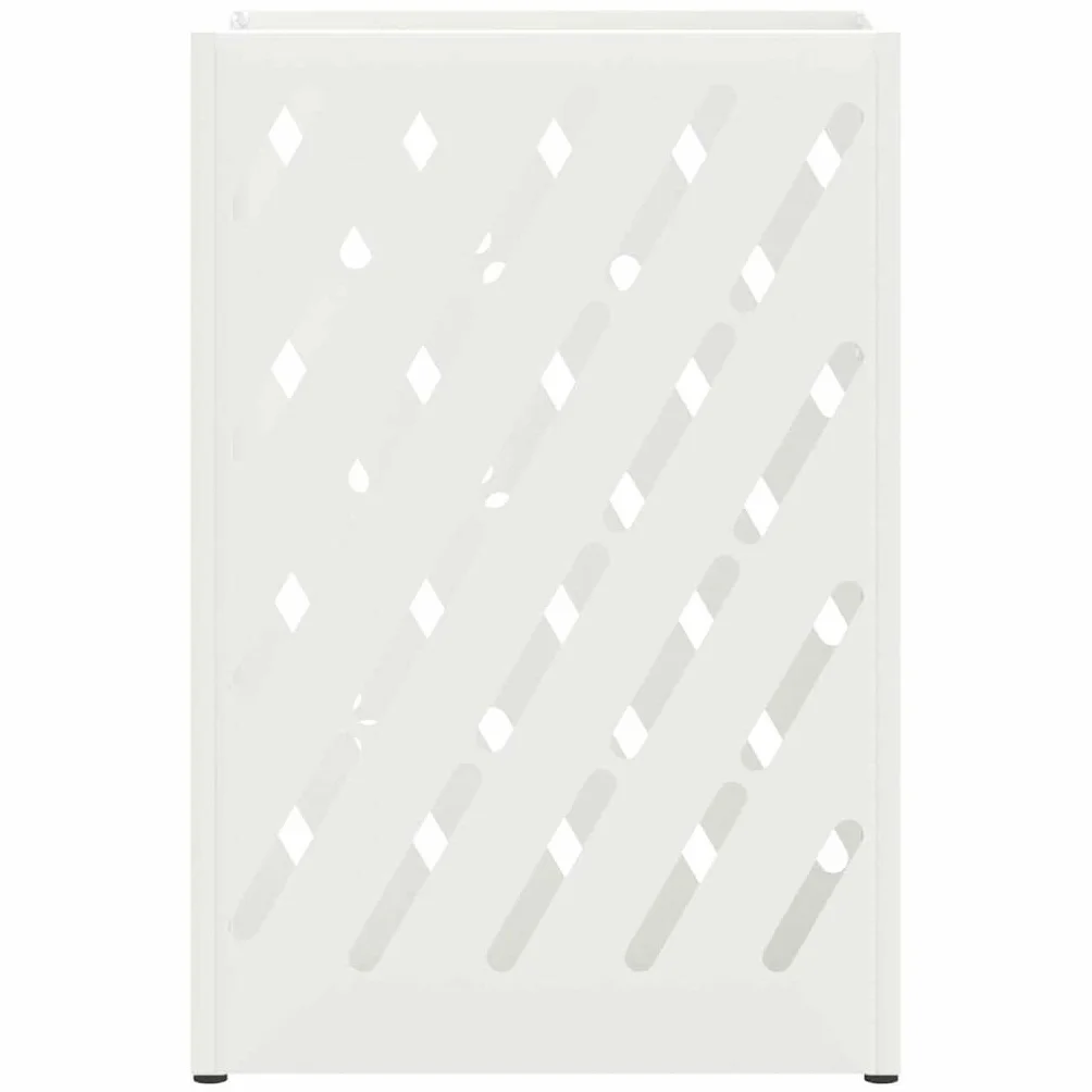 vidaXL Porte-Parapluie Blanc Acier 28x12x41 cm Moderne Design rectangulaire