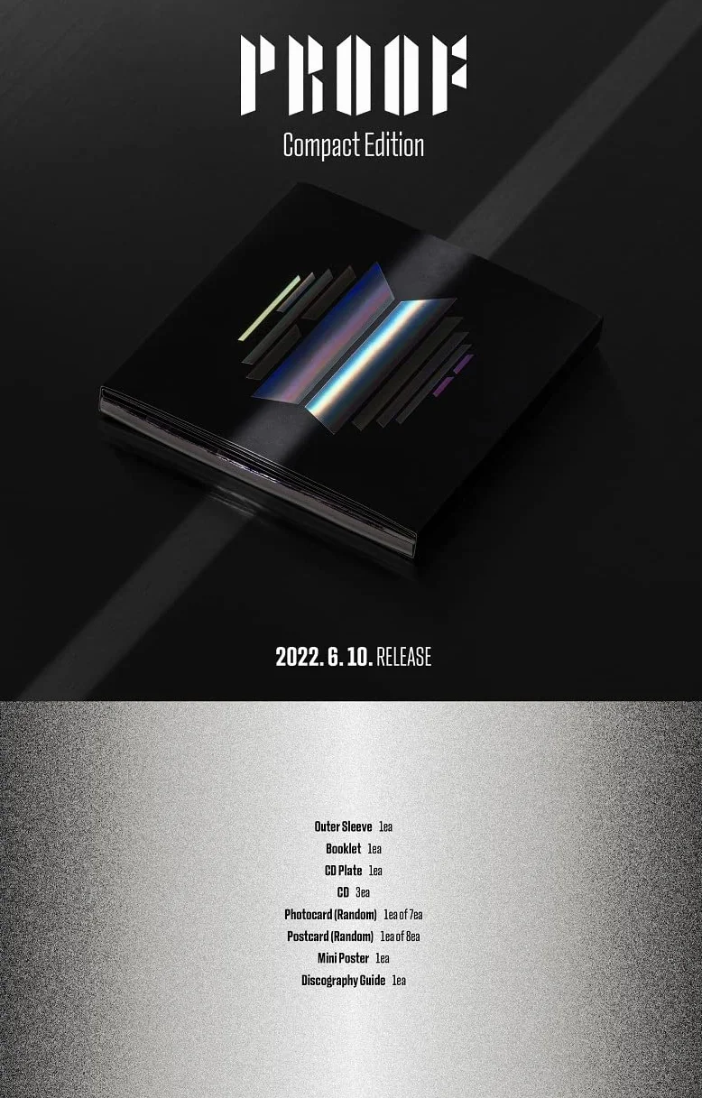 BTS PROOF COMPACT EDITION Anthology Album 3 CDs Photocard Poster
