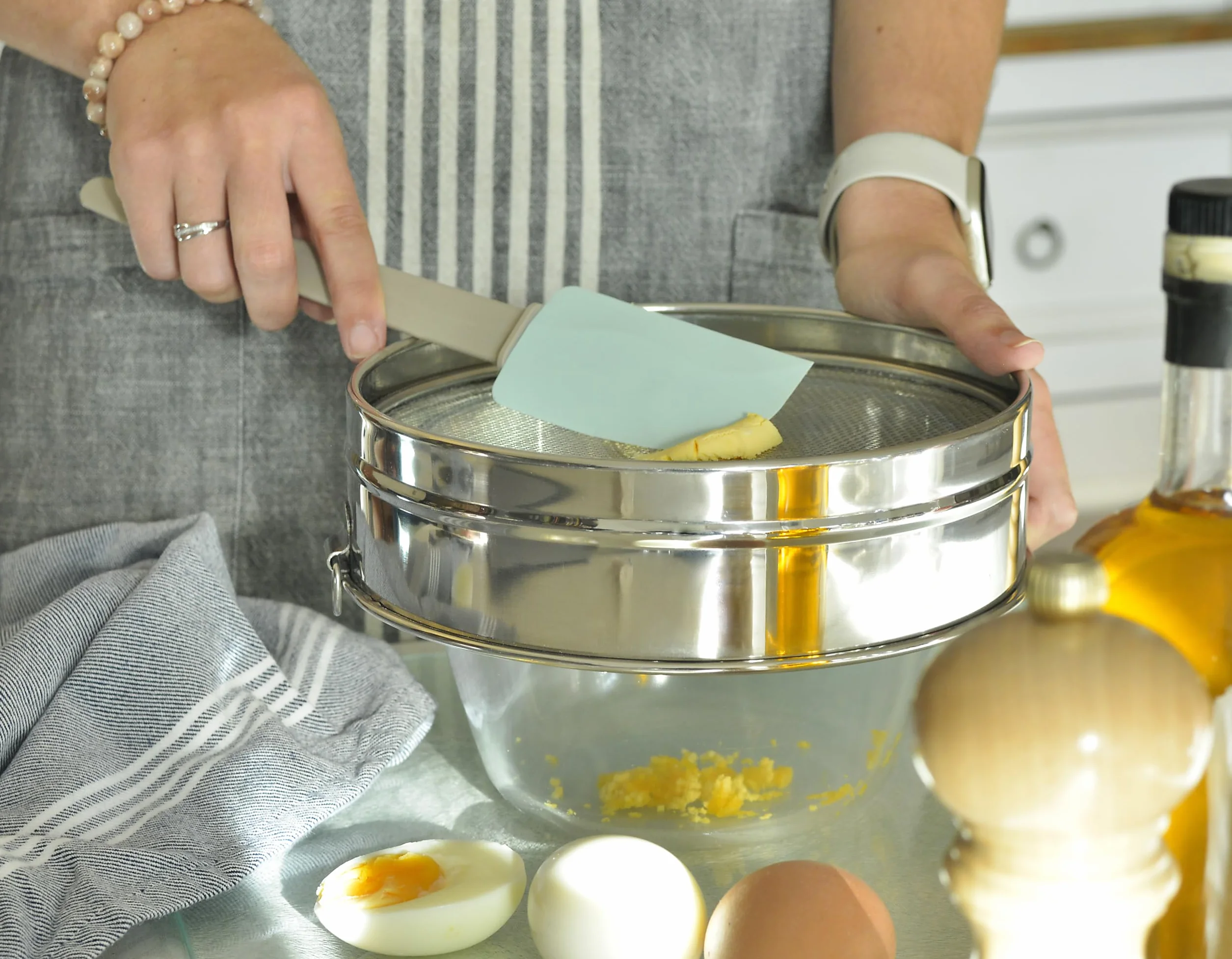 Artame ART69520 Tamis à Farine Inox Ø 20cm 3 Grilles Interchangeables Mailles Fines Moyennes Grosses