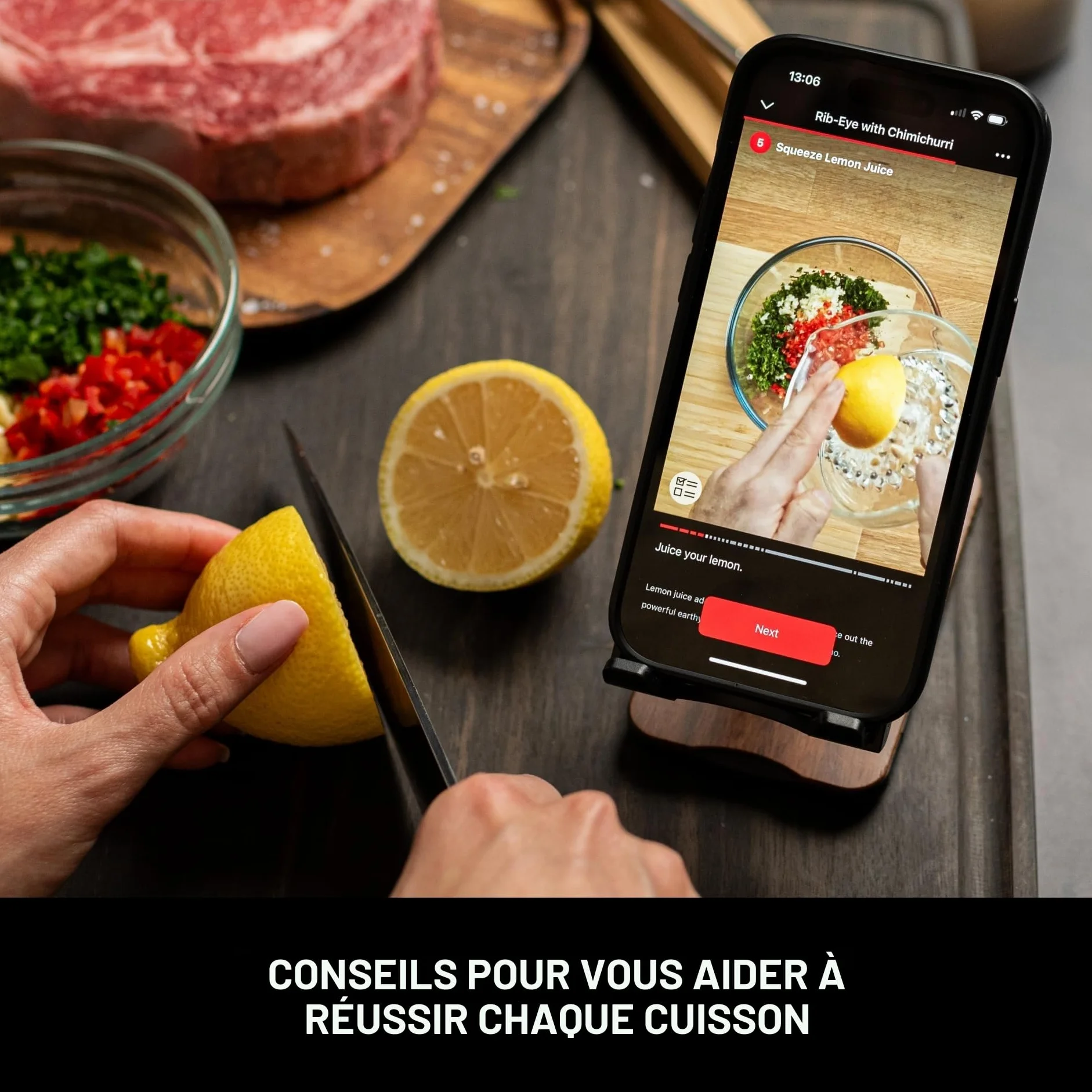 MEATER Plus Thermomètre à Viande Intelligent Sans Fil Bluetooth WiFi Jusqu'à 50m