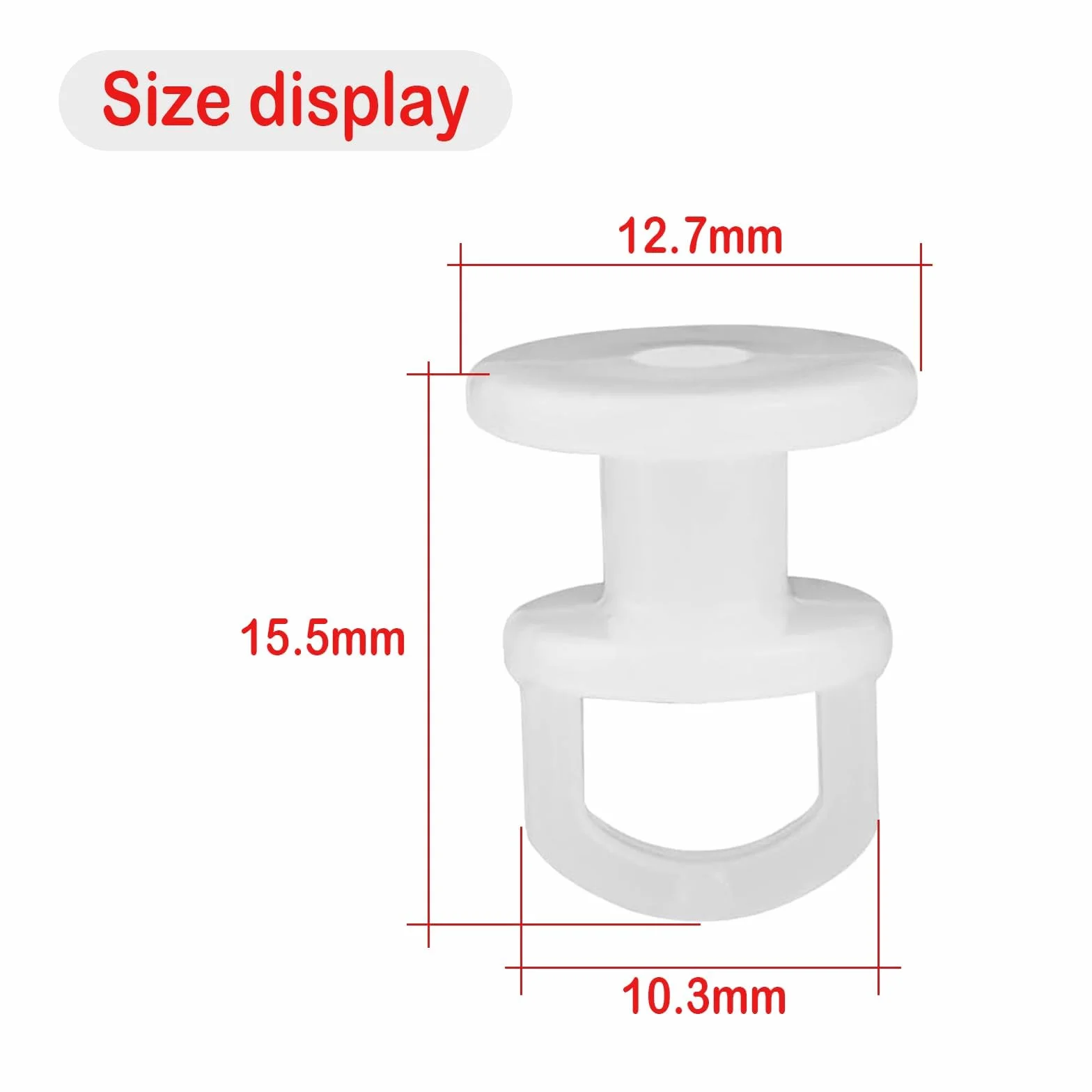 NIYATA 100Pcs Crochet de Rideau Rail Glisseur, Blanc pour Voitures, Bus et Autobus Scolaires