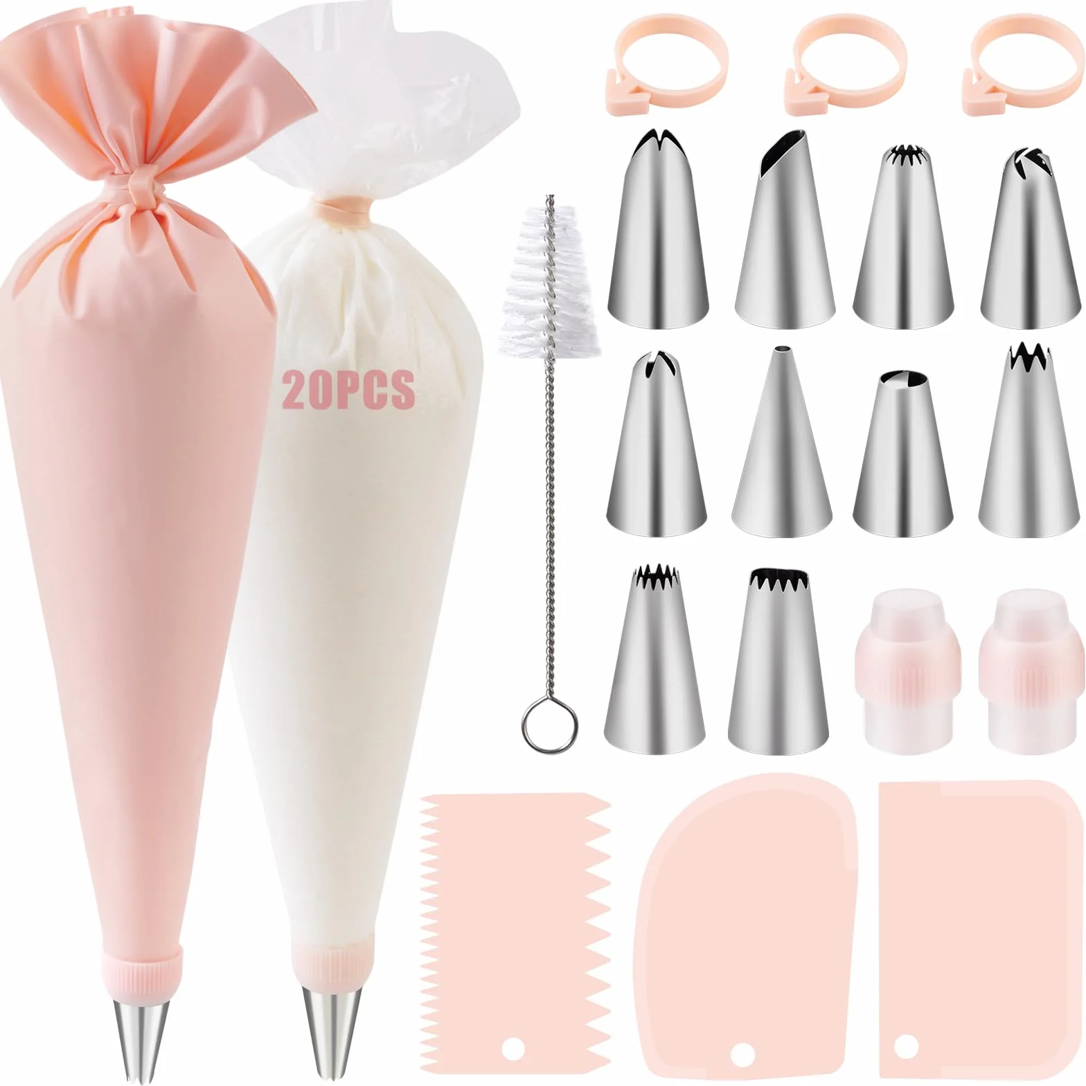 Nifogo Poche à Douille Pâtisserie 40 Pcs Kit Ustensiles à Pâtisserie