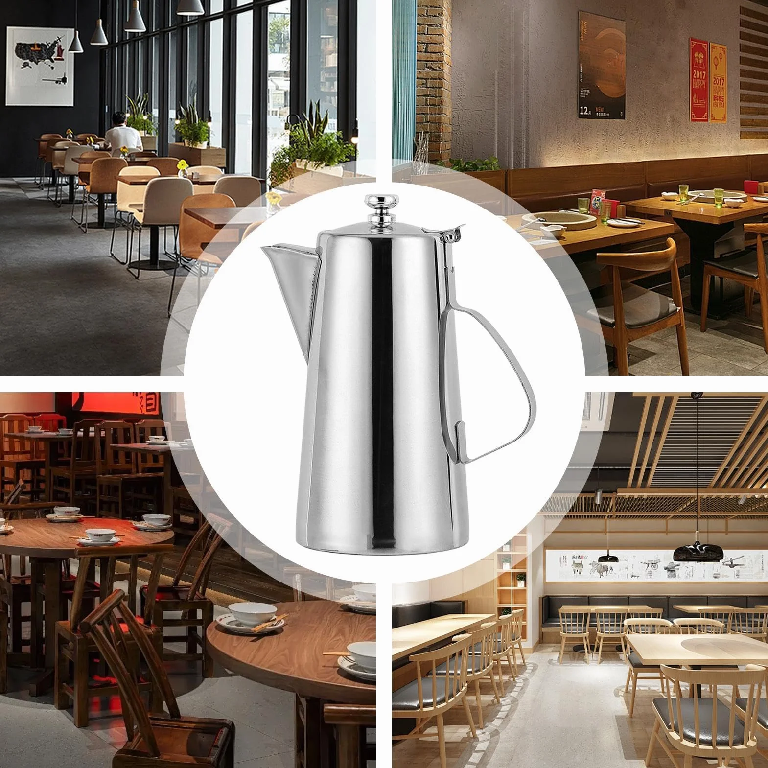 Pot à café en acier inoxydable carafe à boisson bouilloire d'eau froide pour maison bar hôtel