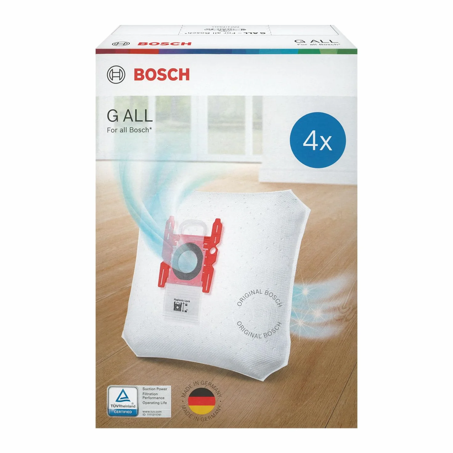 Bosch BBZ41FGALL Sacs Aspirateurs 5 L Blanc