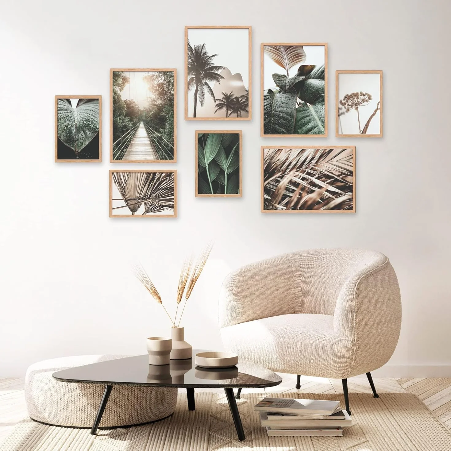 Heimlich Ensemble d'affiches 4x A3 30x42 cm 4x A4 21x30 cm Voyage végétal