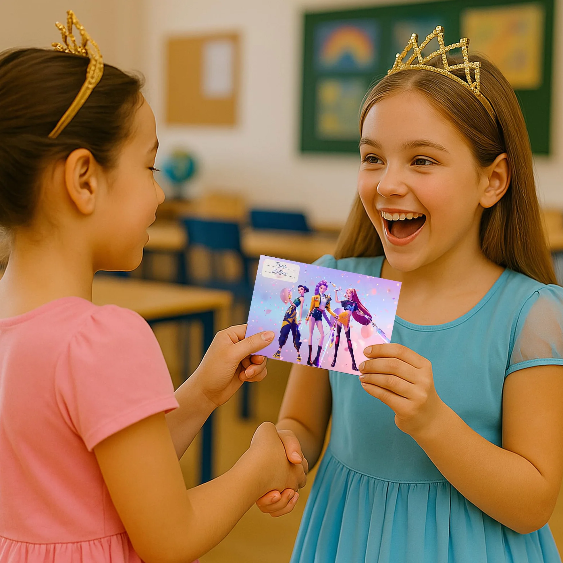 Fun4kid 12x Cartes Invitation Anniversaire Filles Danse avec Enveloppes Assorties