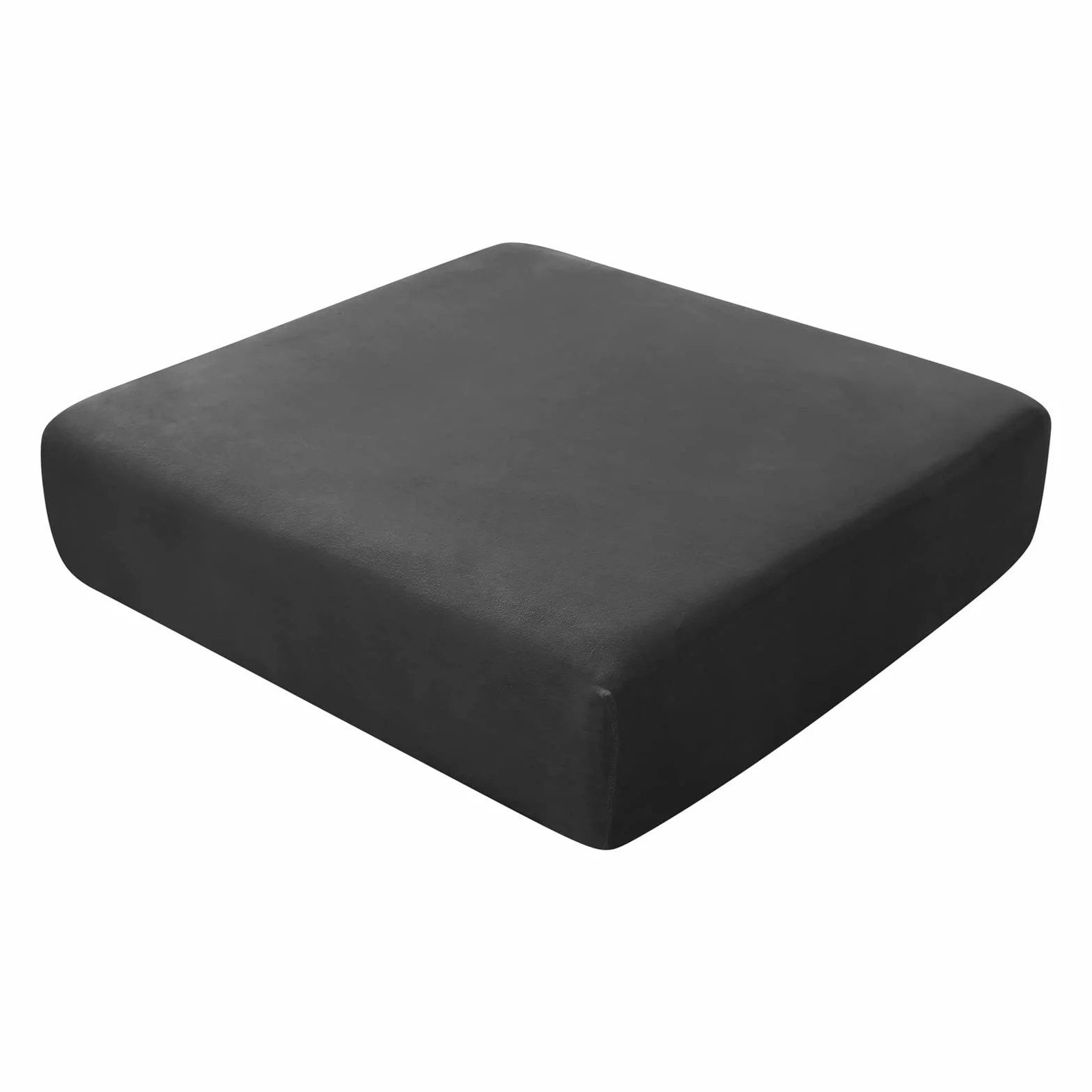 Housses de Coussin de Canapé en Velours Extensible, Remplacement pour Coussin Individuel (Grand 1 Place, Noir)