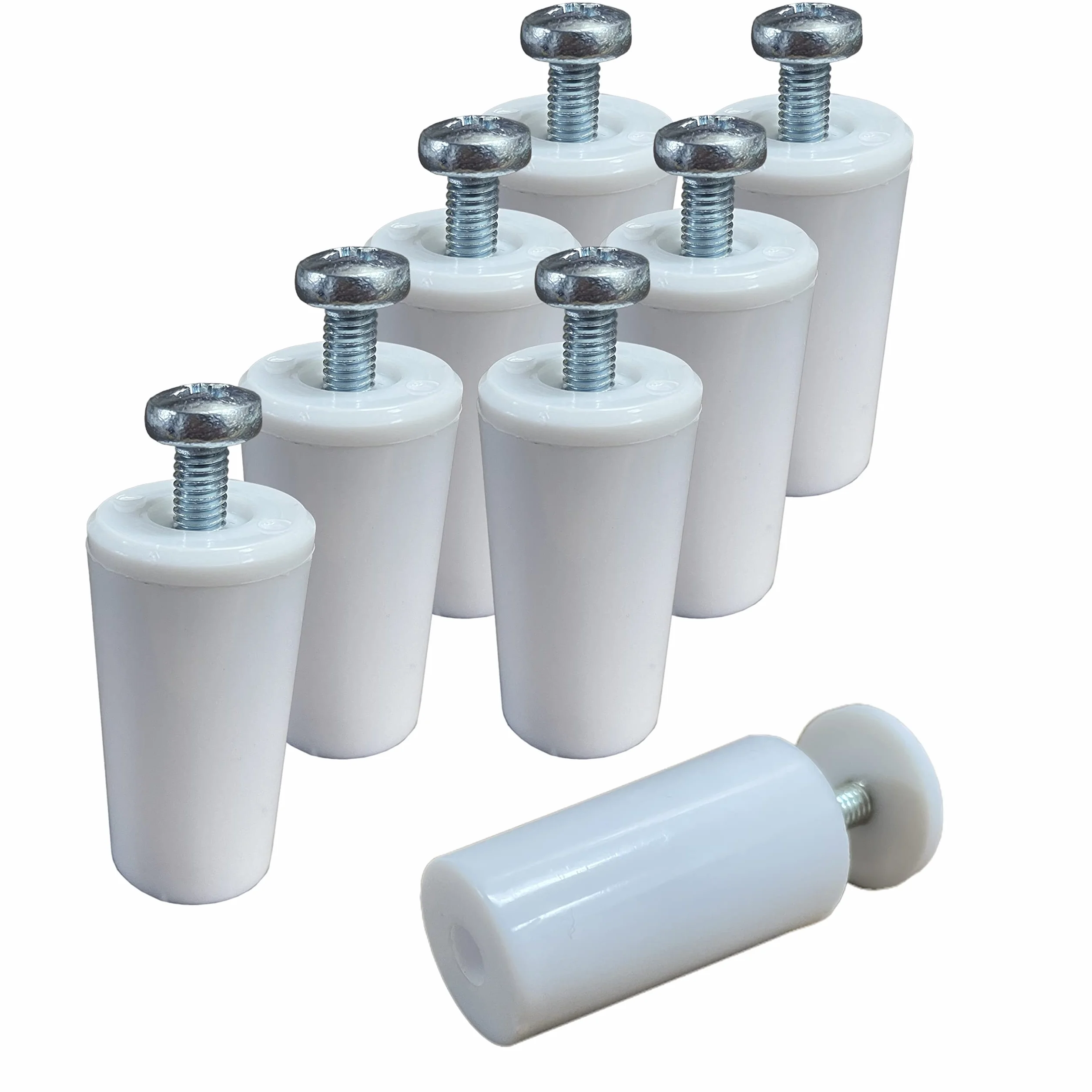 Butées volets roulants blanches 40 mm PVC - Arrêt de volet avec kit de montage