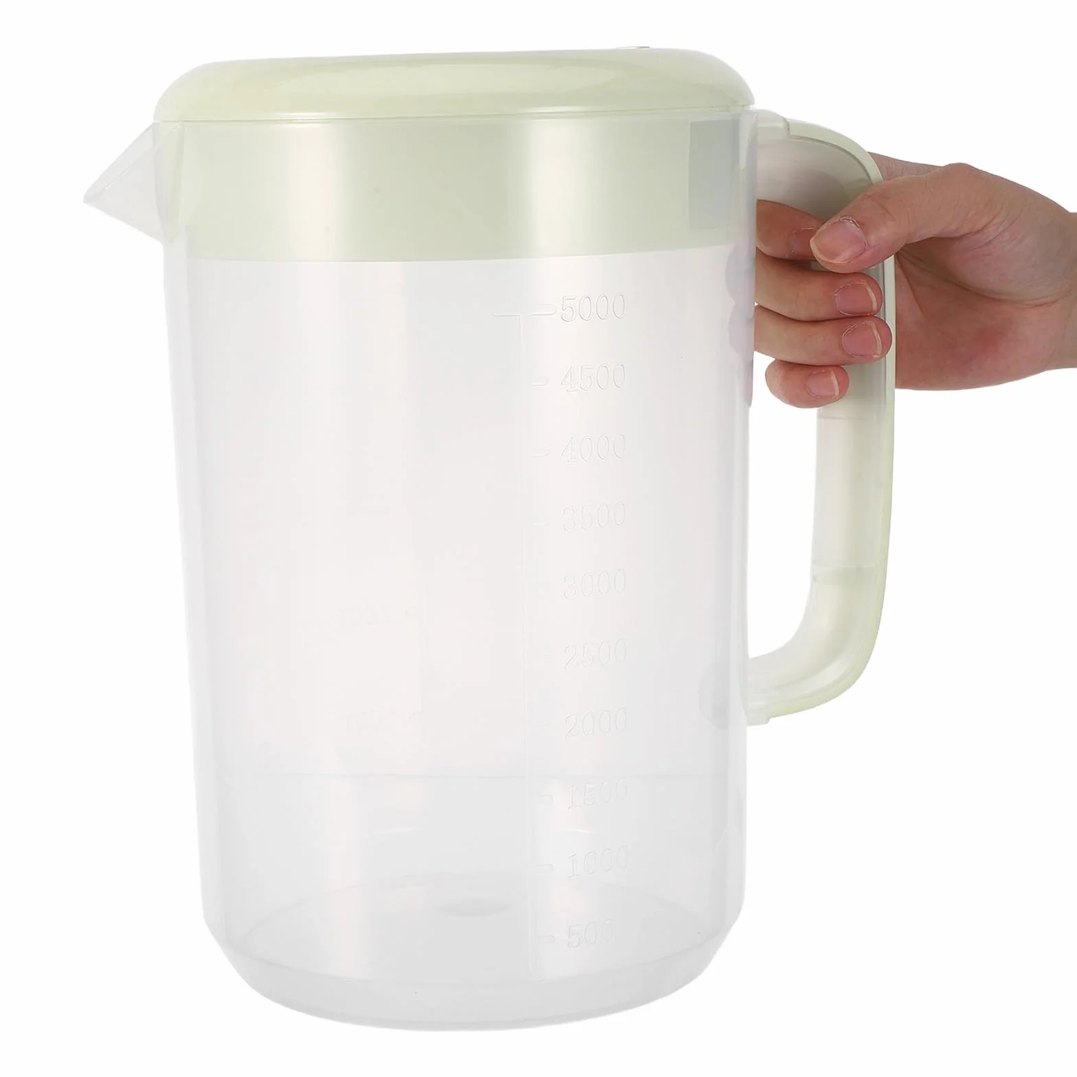 Uonlytech Pichet d'eau froide en plastique 5 L pour réfrigérateur, thé glacé, jus, lait, café