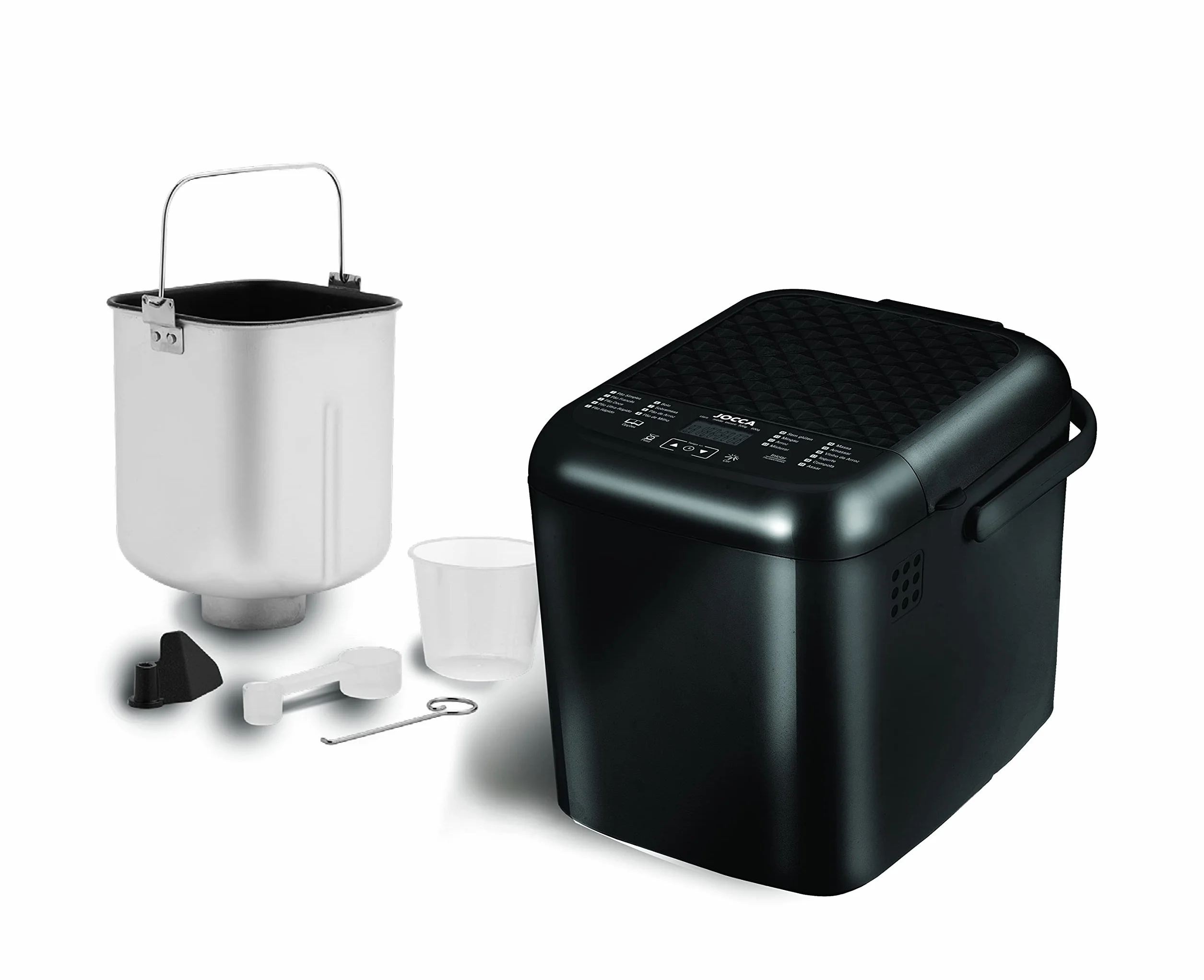 JOCCA Machine à Pain 19 Programmes 500W 600g Cuve Antiadhésive Minuterie 15h