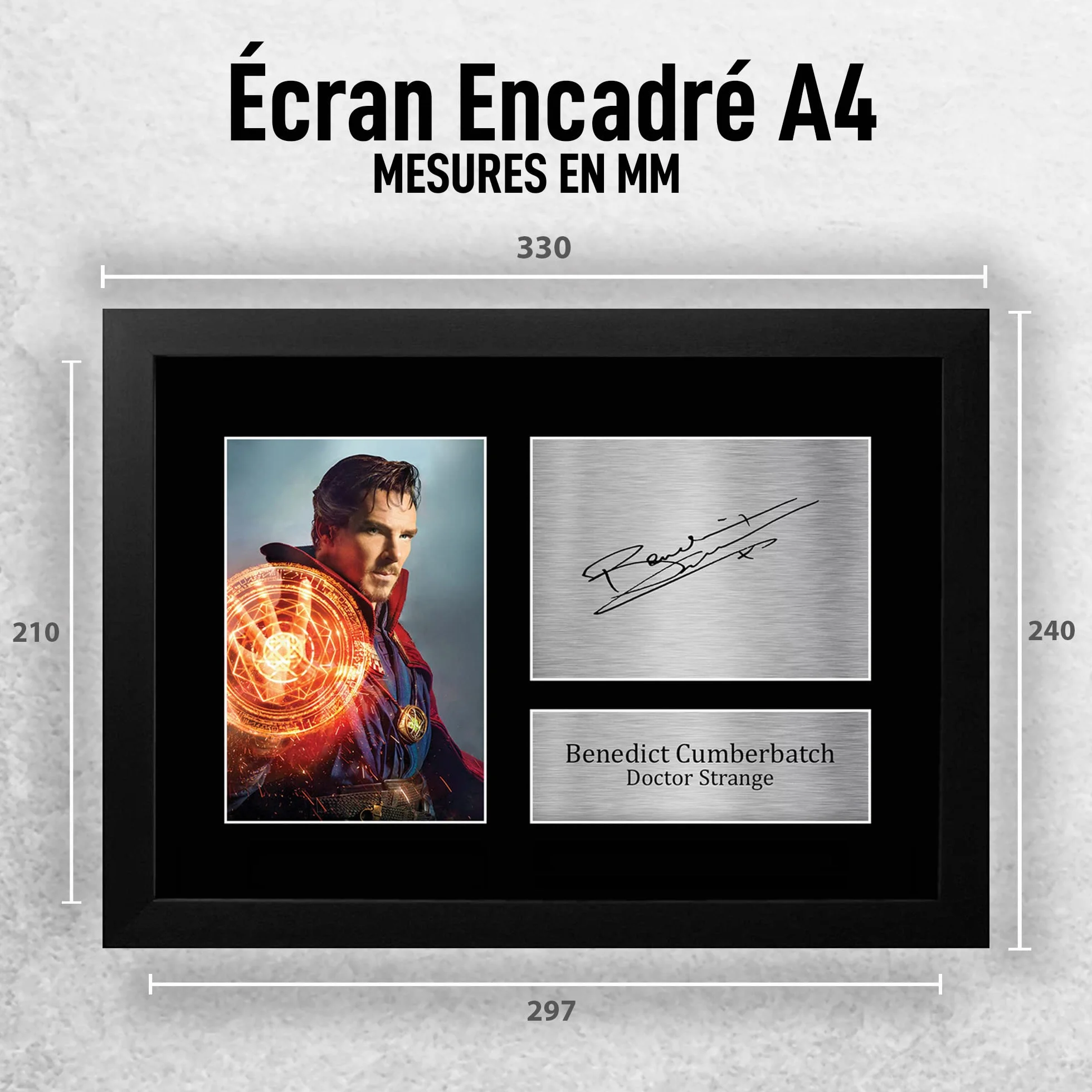 Benedict Cumberbatch Avengers Doctor Strange Autographe Photo A4 Encadré Cadeaux